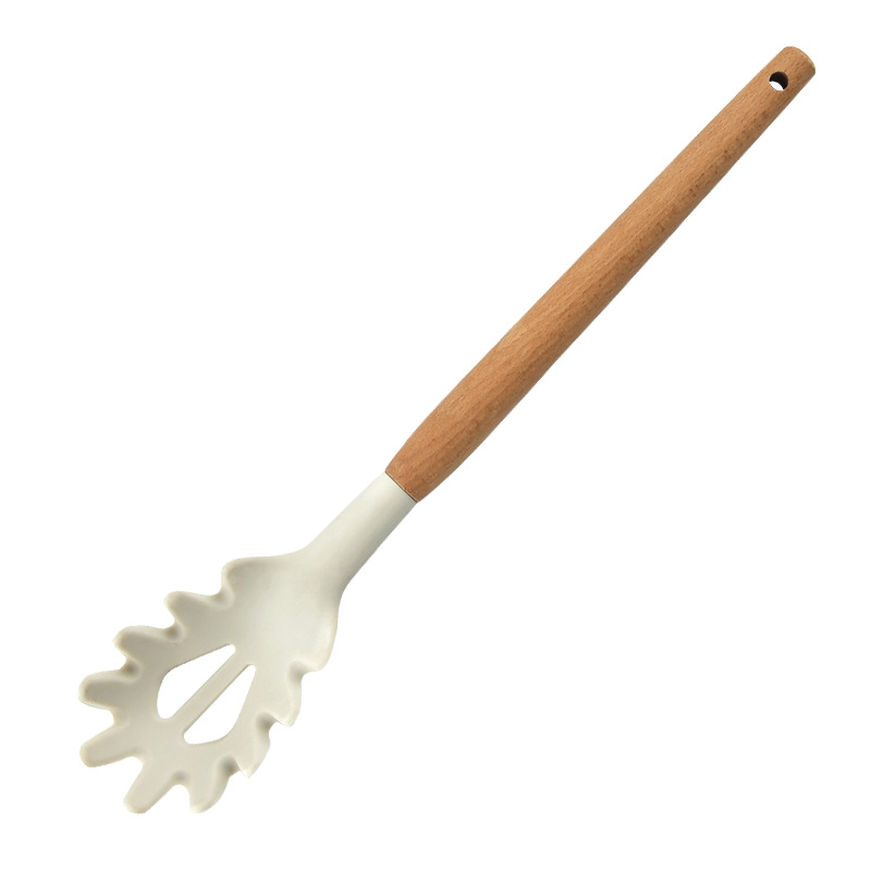 L/14   BAMBU SAPLI SİLİKON MAKARNA SÜZGEÇİ