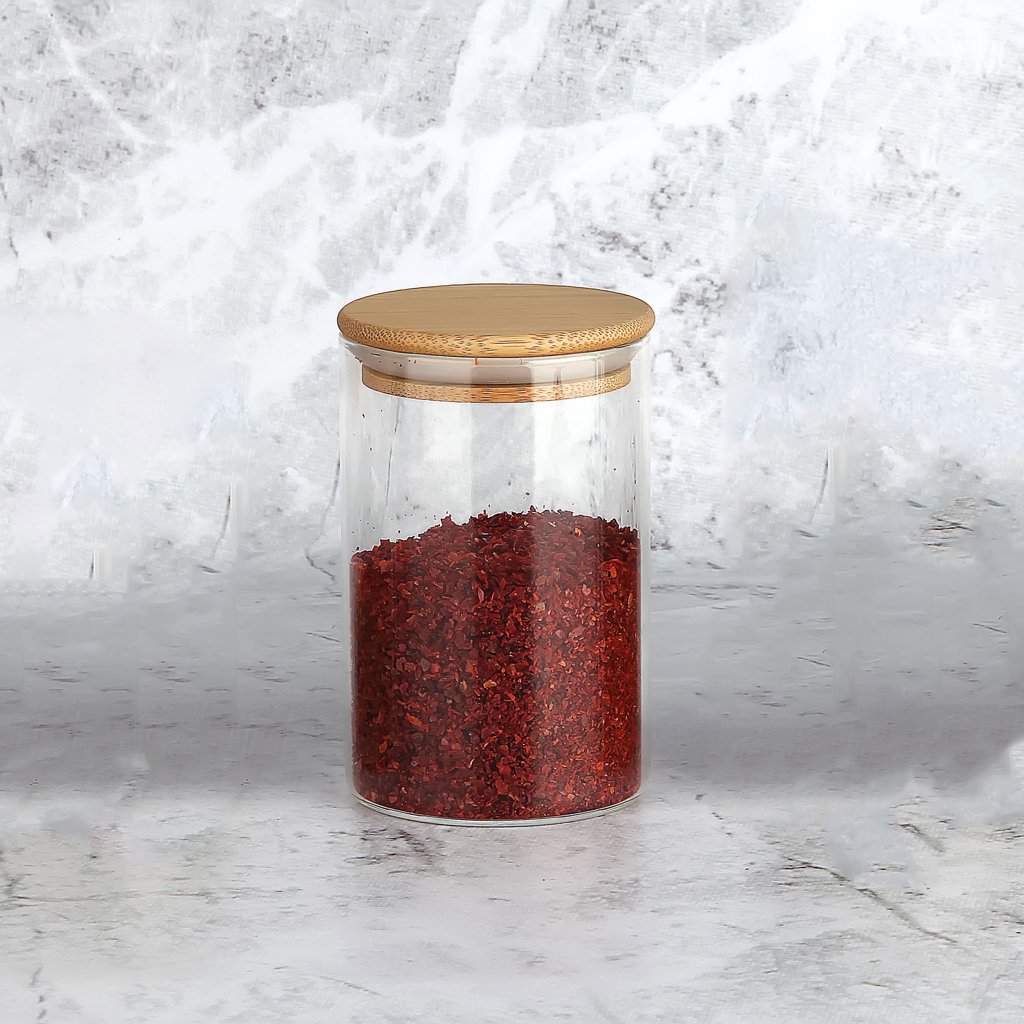 Z/13   300 ML BAMBU KAPAKLI CAM KAVANOZ*96