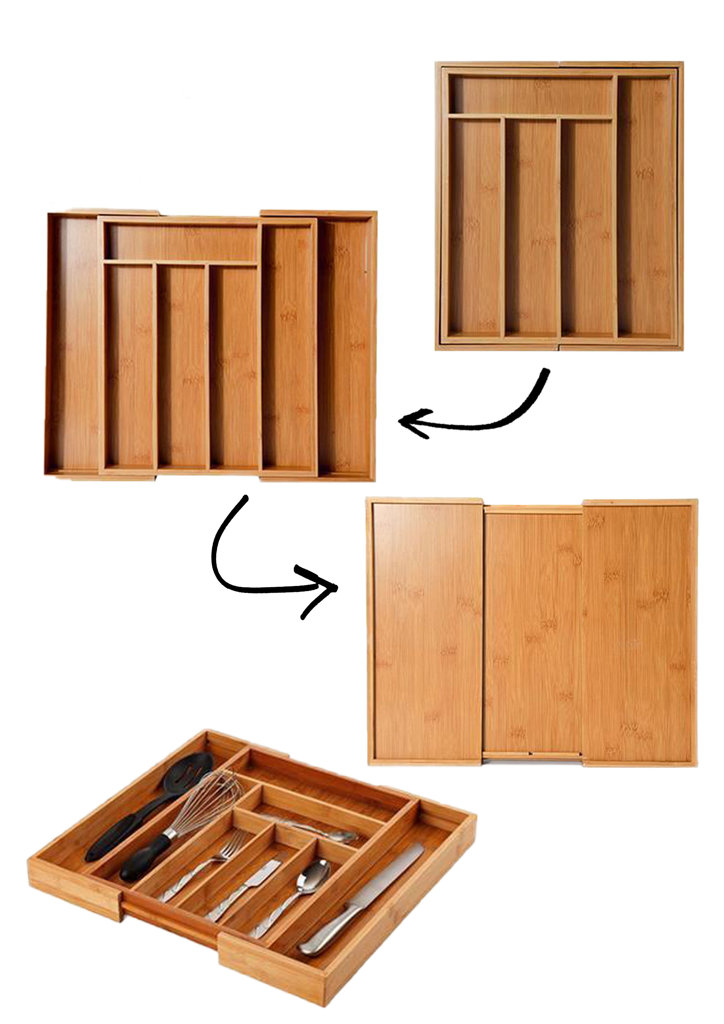 N/8  BAMBU ÇEKMECE İÇİ KAŞIKLIK*12