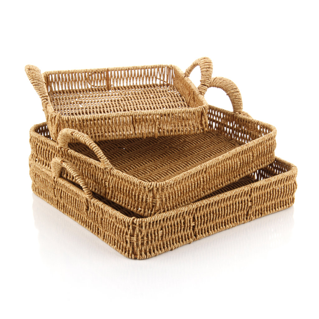 N/2  3LÜ RATTAN TEPSİ*12