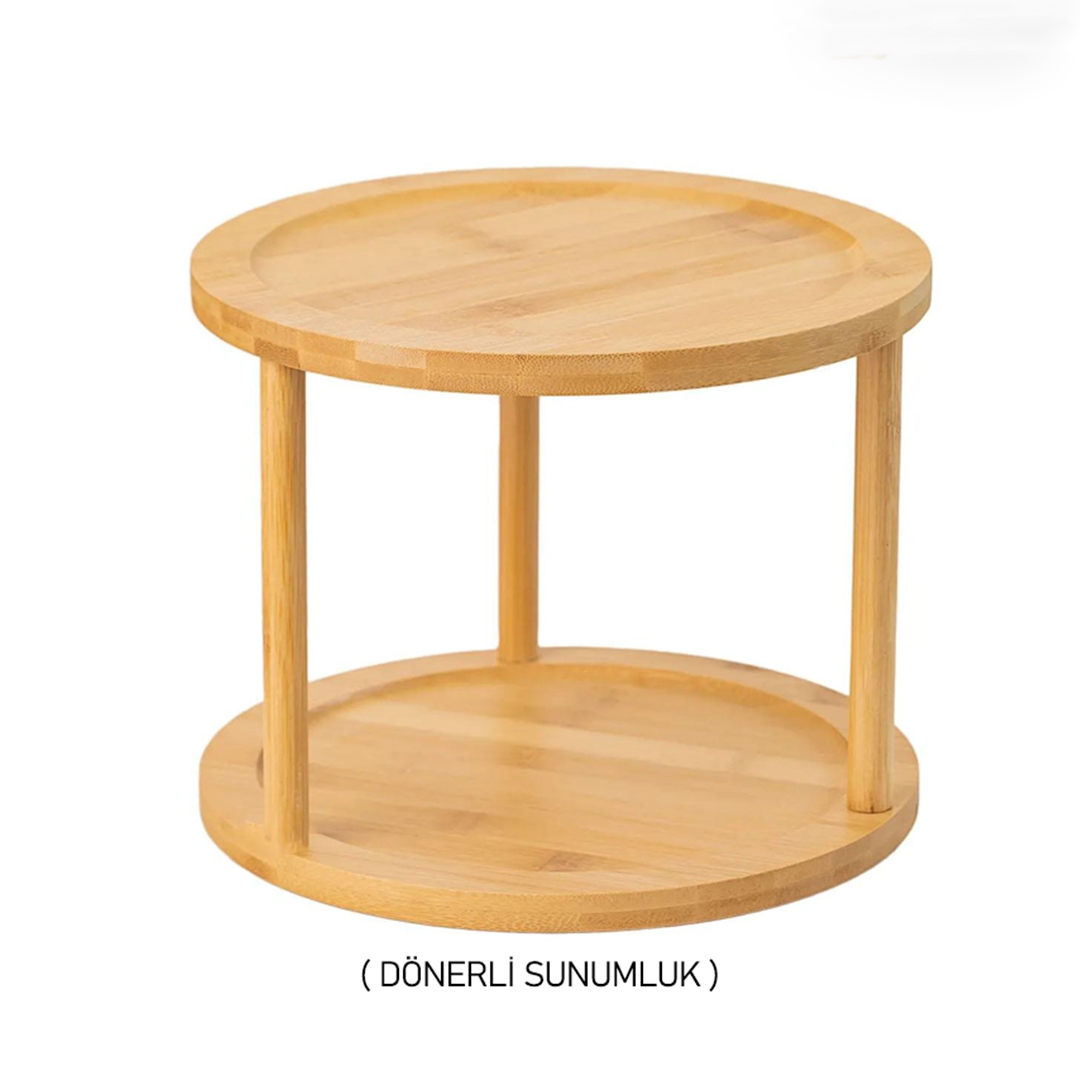 S/7-8  BAMBU 2 KATLI DÖNER SUNUMLUK*12