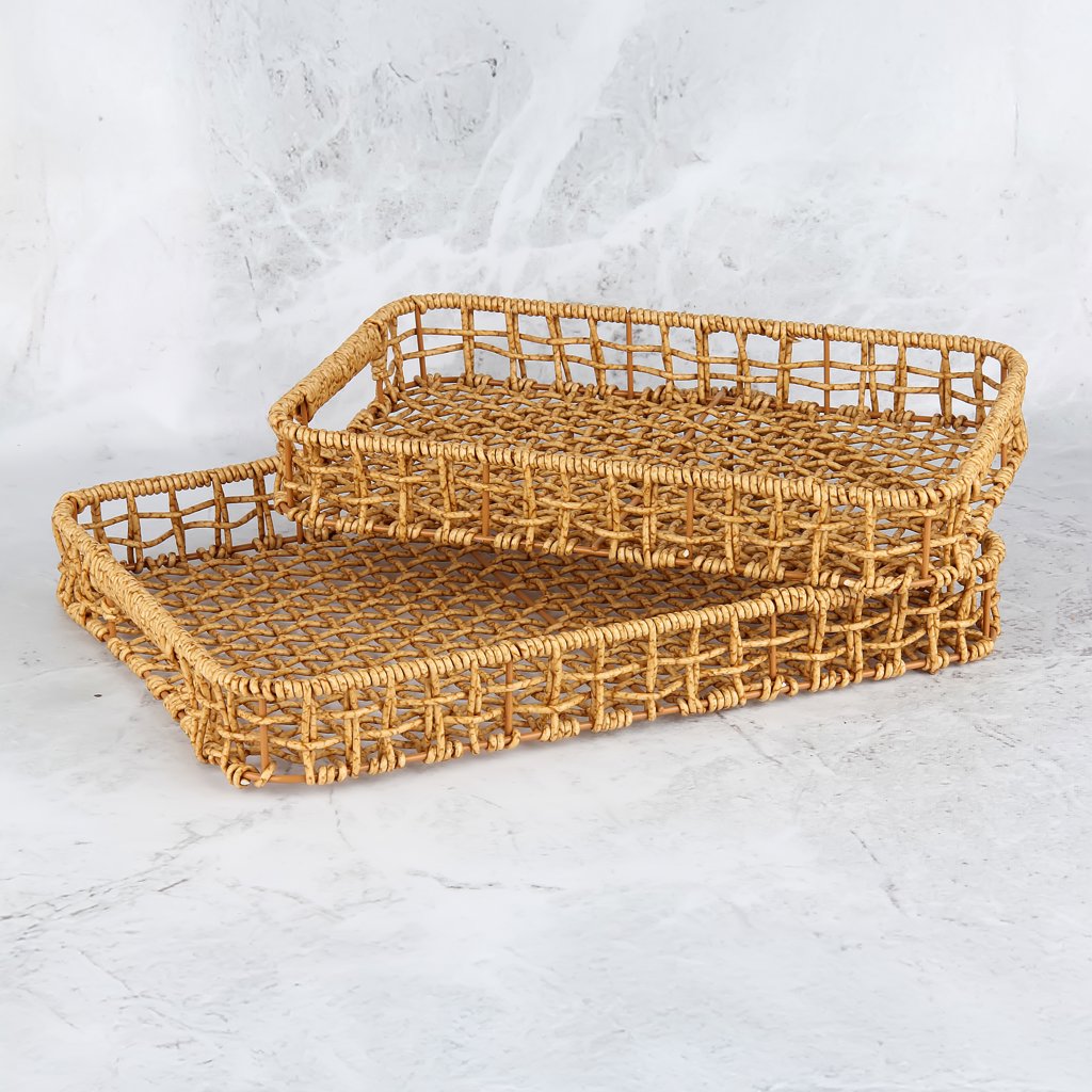 U/14   OVAL 2Lİ ÖRME SEPET