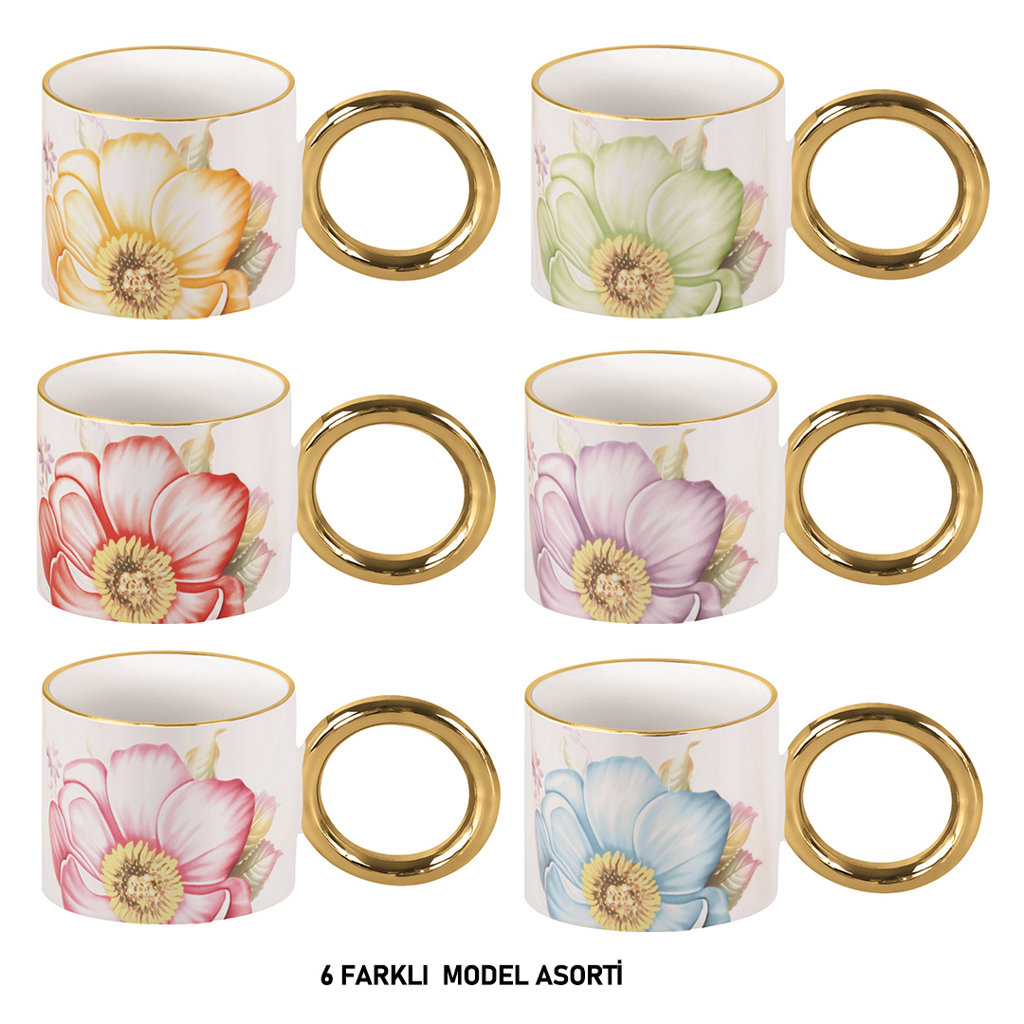 F/8-9 270CC FLOWER PORSELEN KUPA 