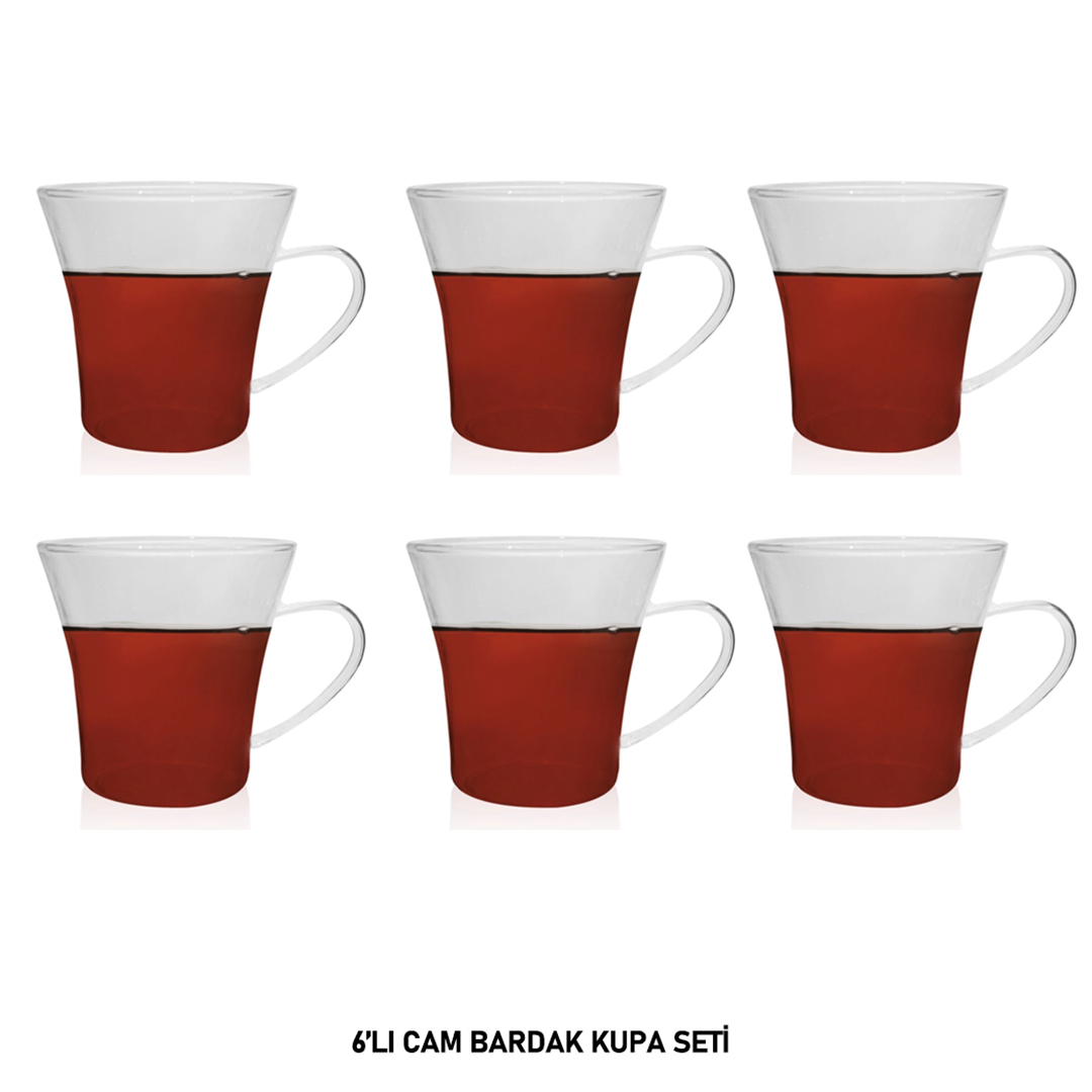6LI CAM KUPA SETİ