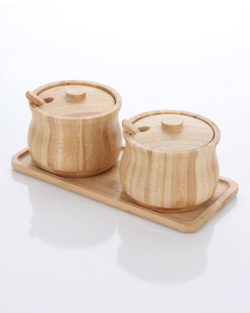 E/5  2Lİ BAMBU BAHARATLIK SETİ	