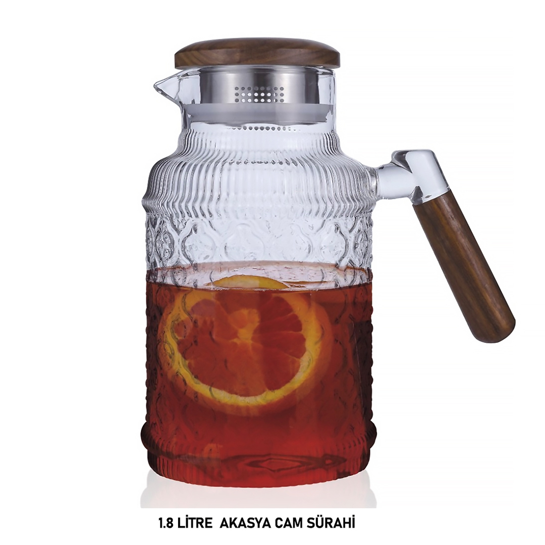 L/7-8 DESENLİ CAM SÜRAHİ 1800 ML