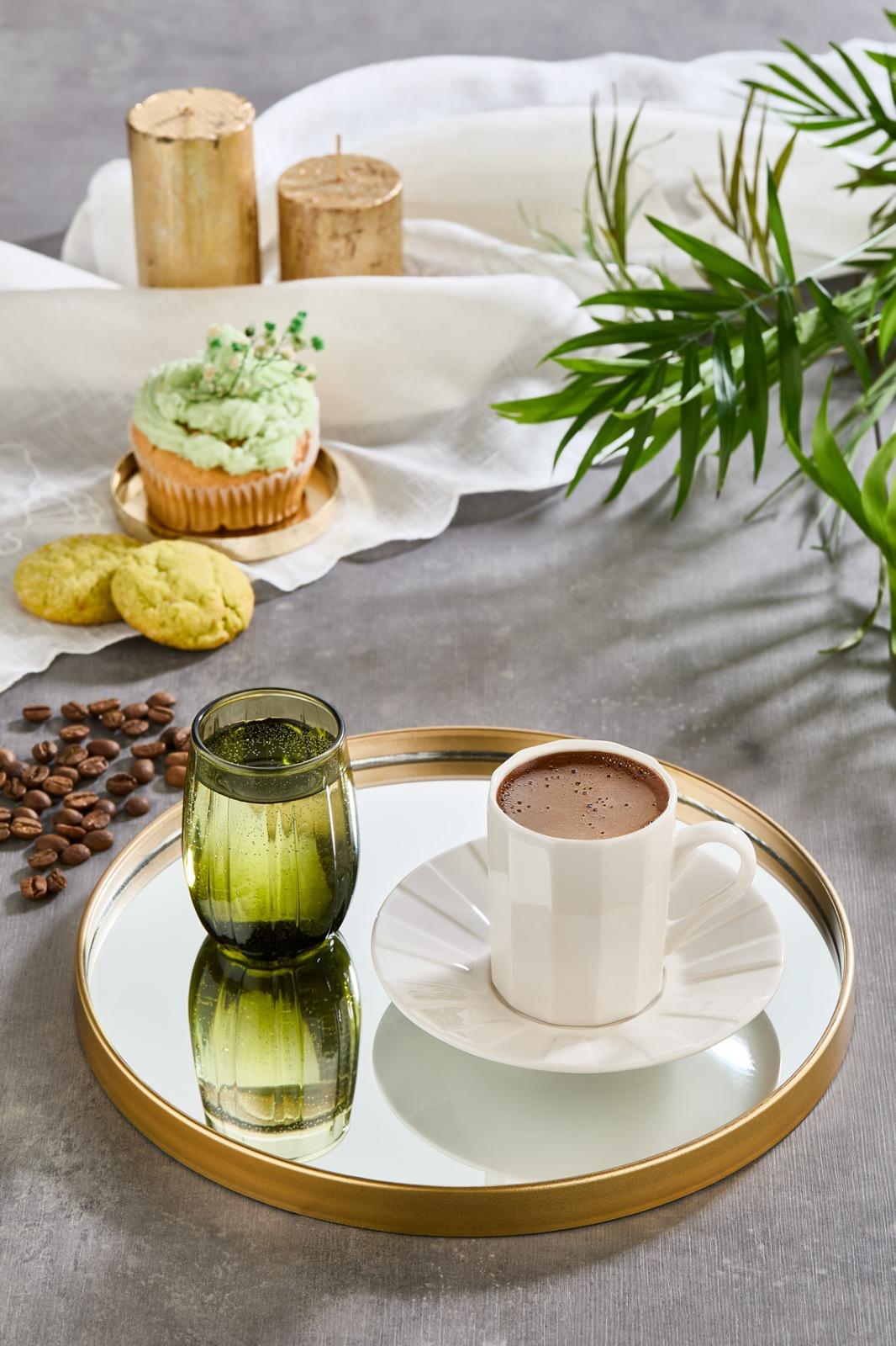 ALTIN YUVARLAK DEKORATİF SUNUMLUK 24x24x2