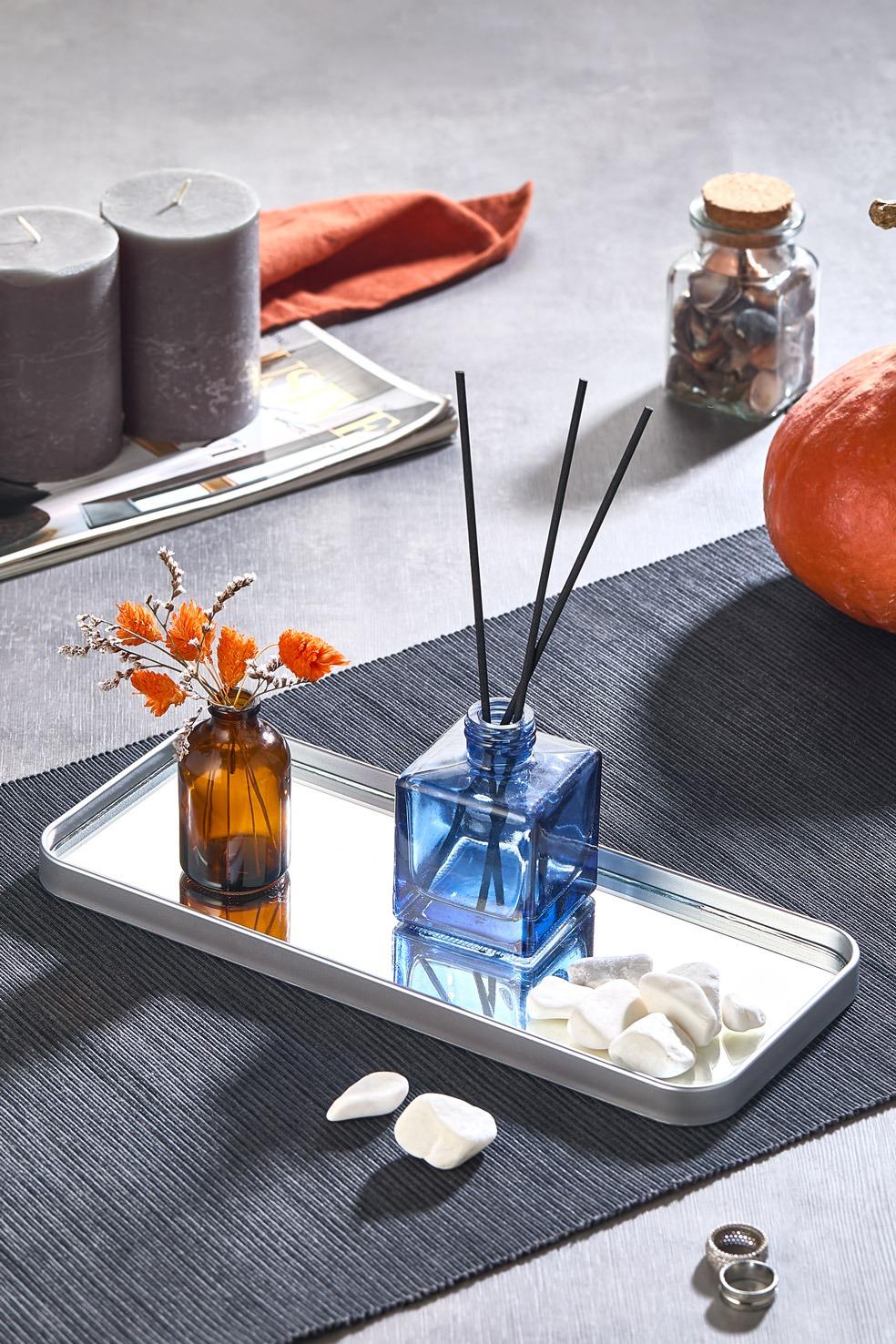 GÜMÜŞ DİKDÖRTGEN DEKORATİF SUNUMLUK 12x30x2