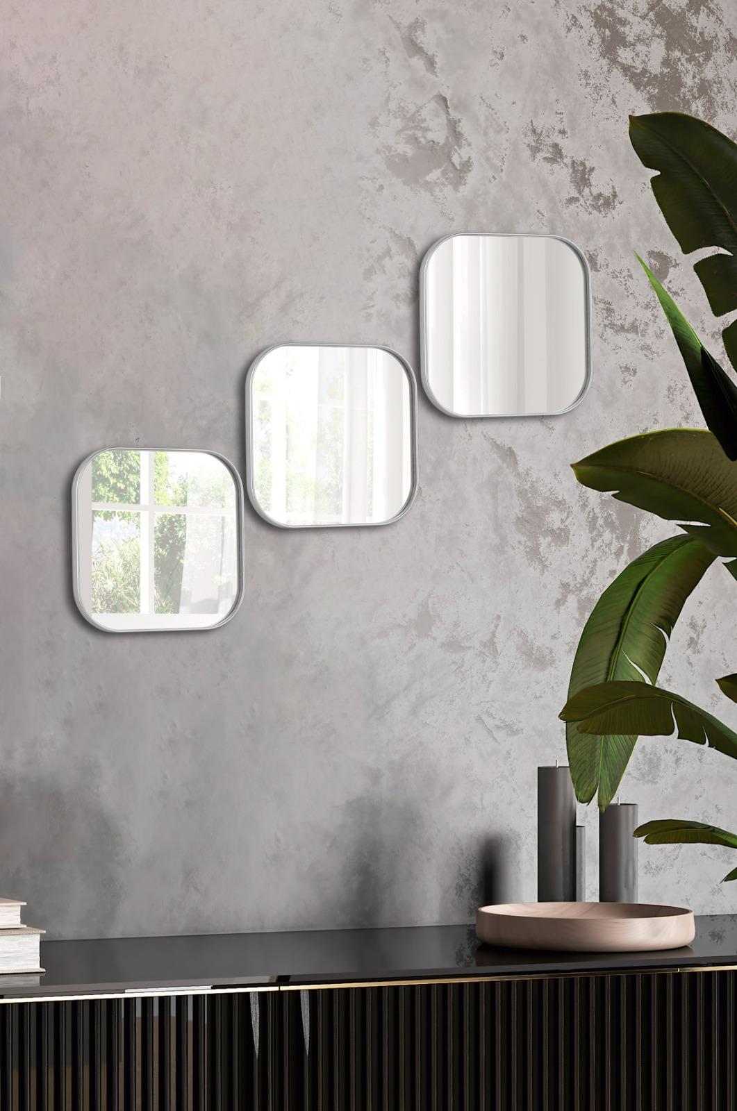 GÜMÜŞ KARE DEKORATİF SUNUMLUK 24x24x2