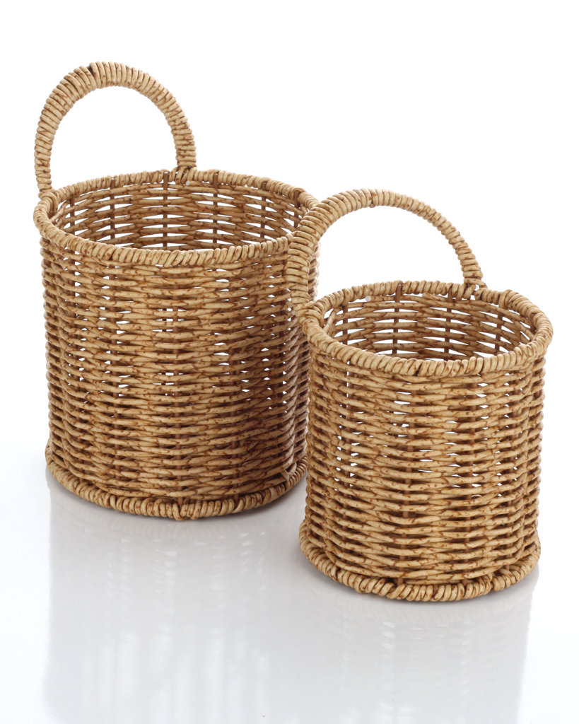 2Lİ RATTAN KULPLU SEPET