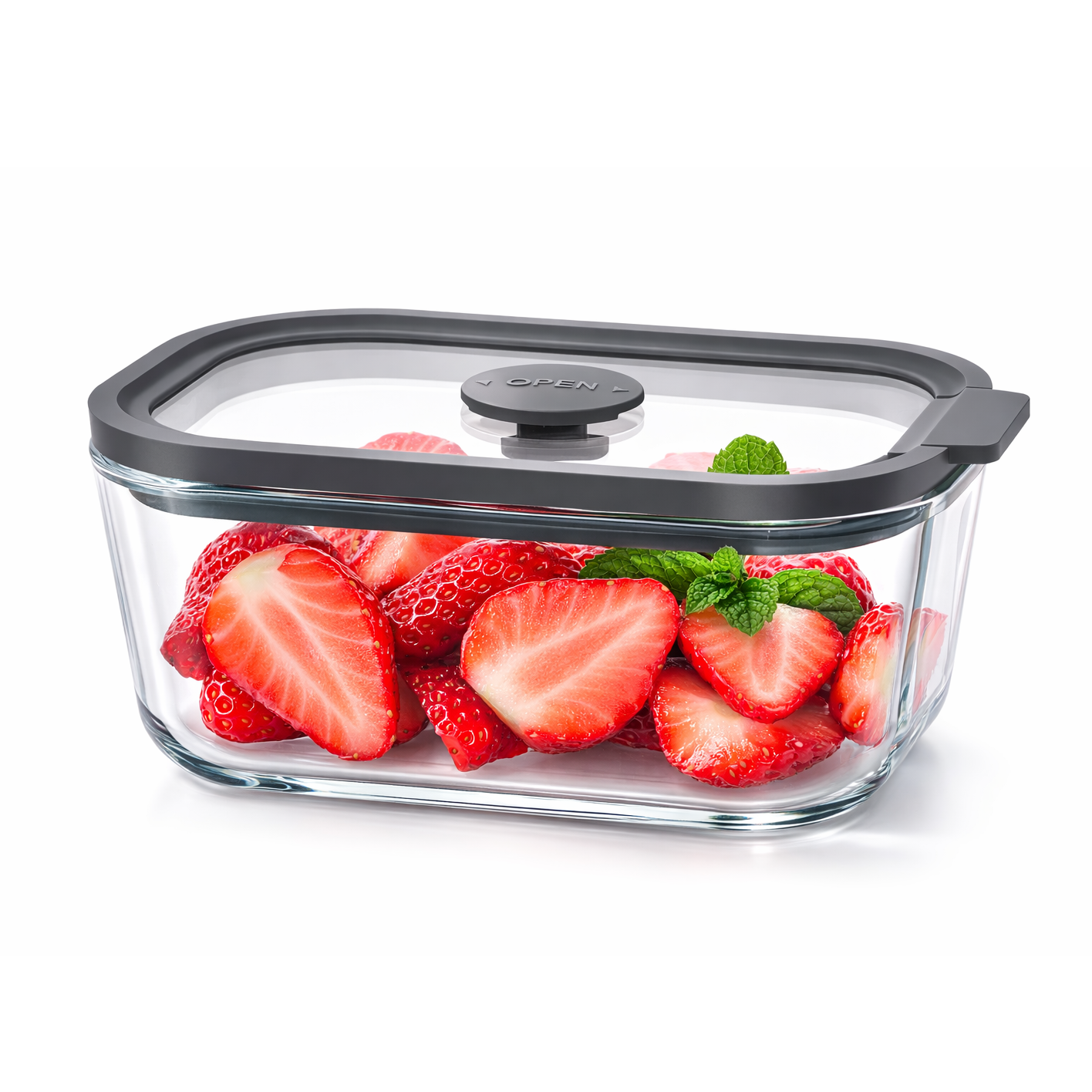 GRİ KAPAKLI 470ML CAM SAKLAMA KABI