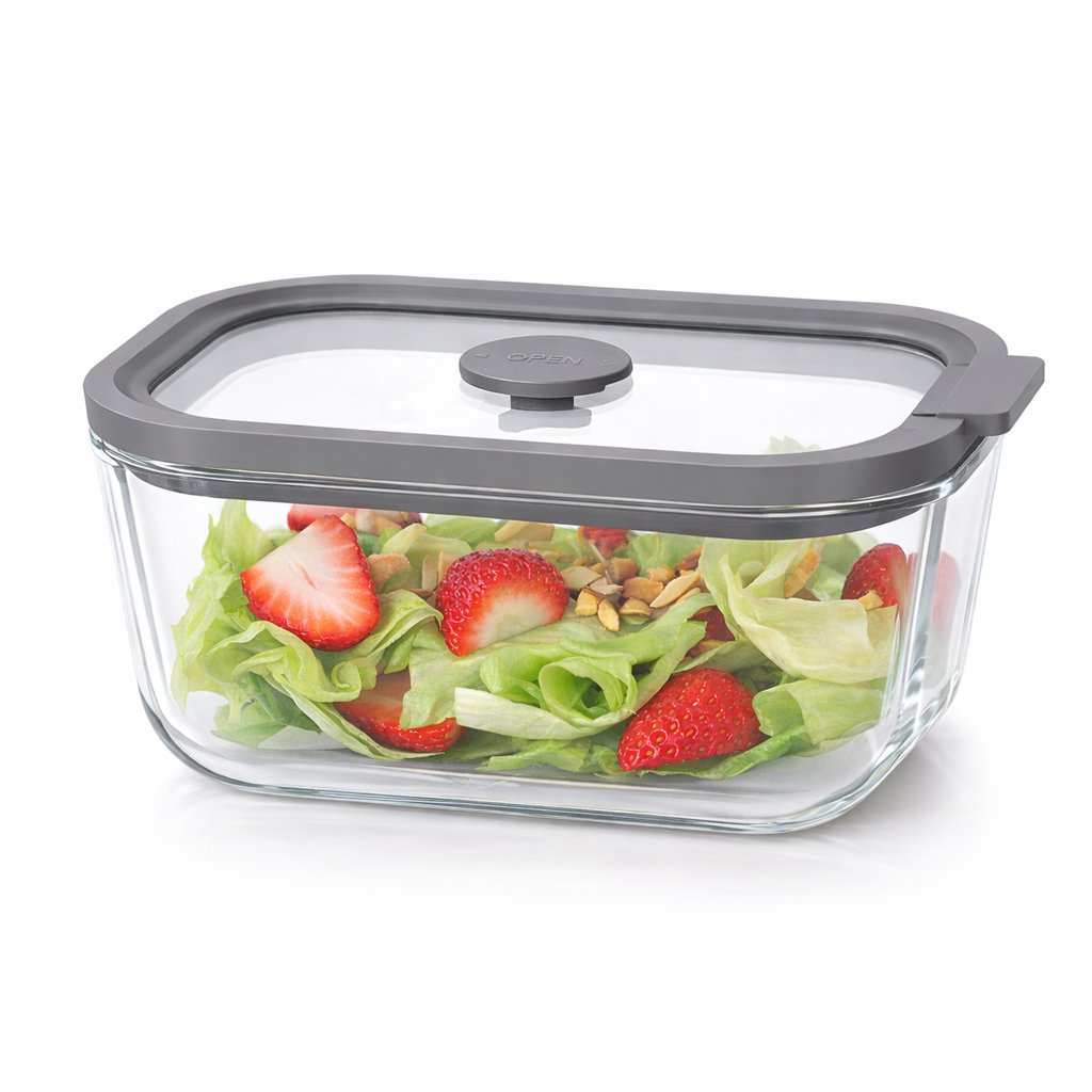 GRİ KAPAKLI 800ML CAM SAKLAMA KABI