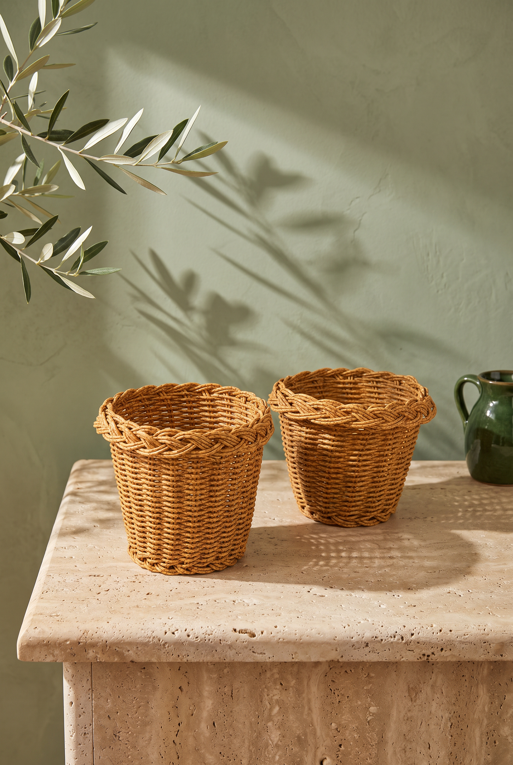 2Lİ RATTAN SAKSI SETİ 