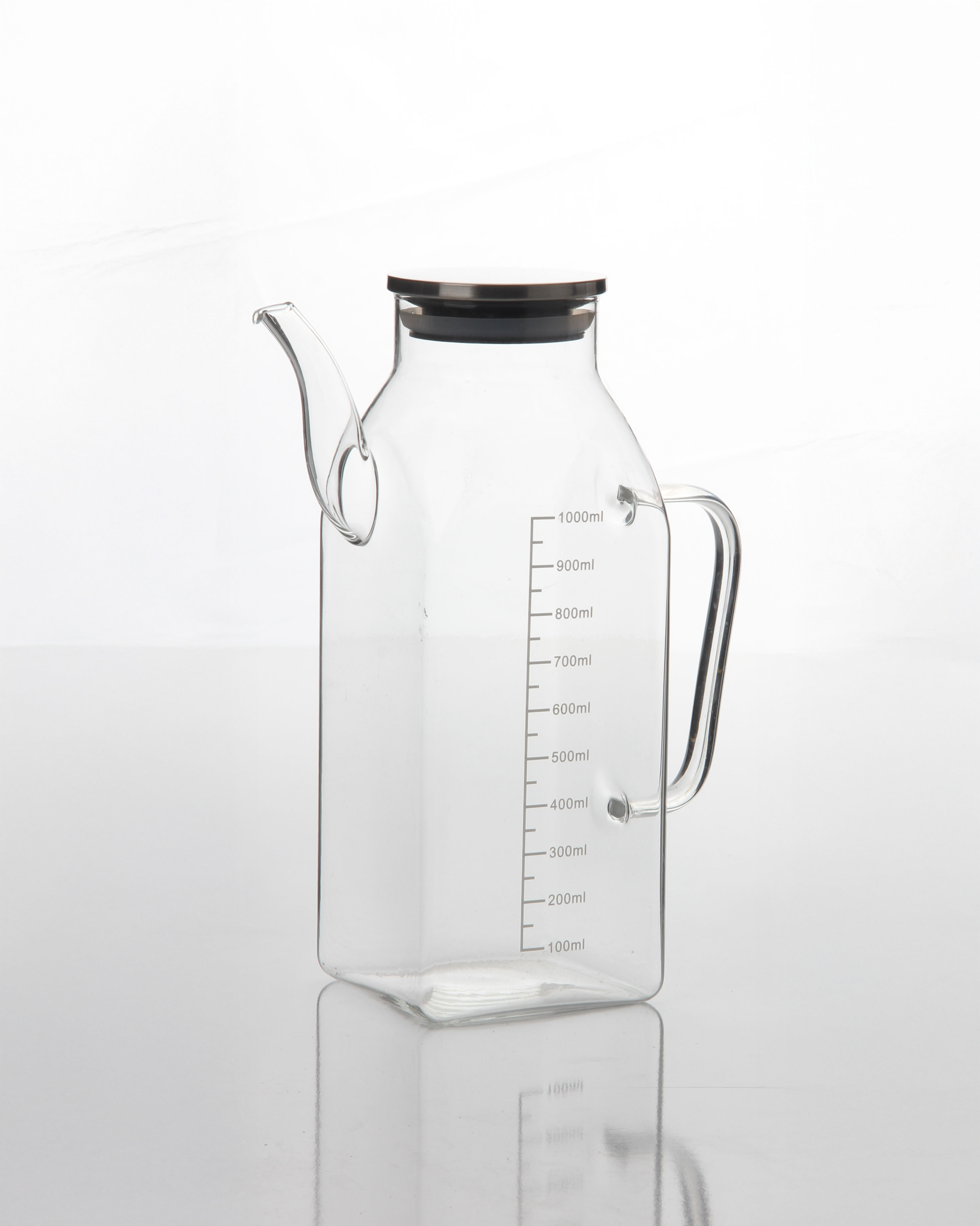 1L METAL KARE CAM YAĞDANLIK