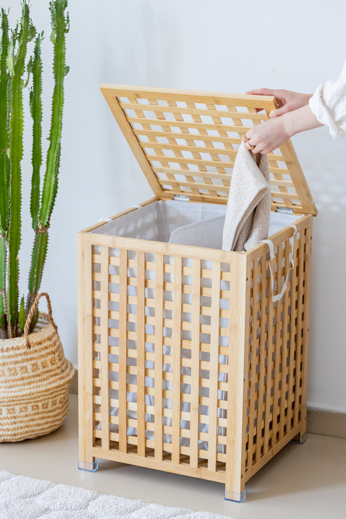 D/7  BAMBU ÇAMAŞIR ŞEPETİ 45*45*62CM