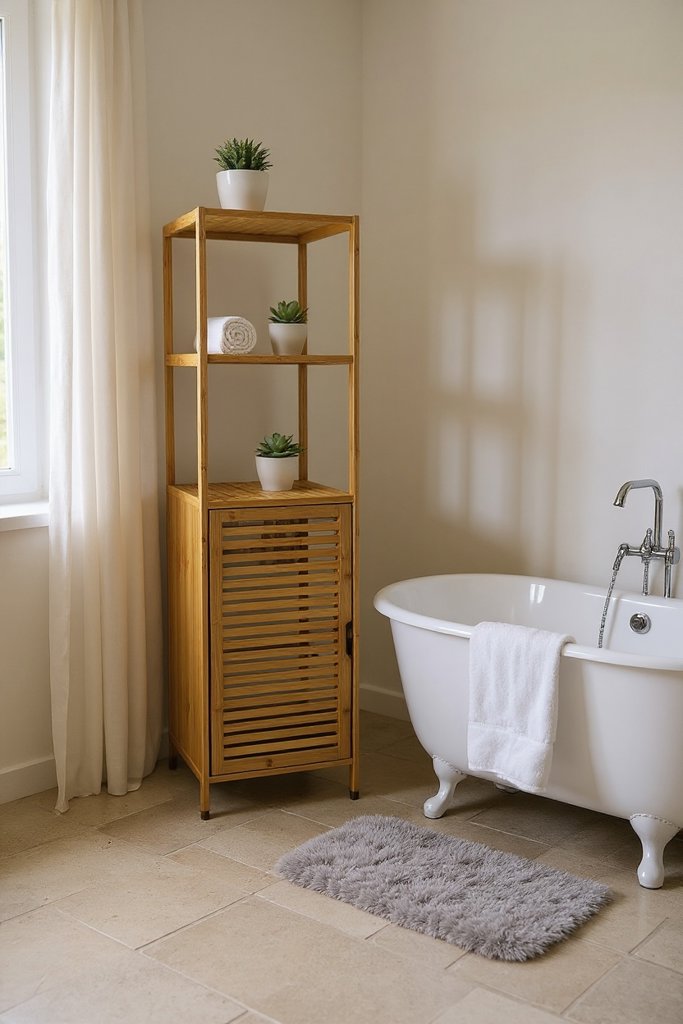 D/12  BAMBU DİK DOLAP RAF