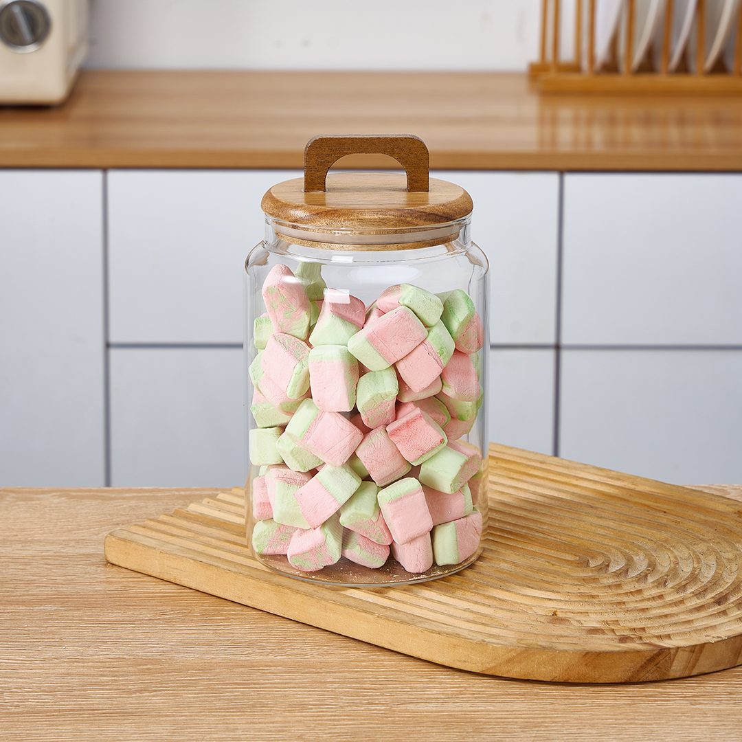 AKASYA KAPAKLI BOROSİLİKAT CAM KAVANOZ BÜYÜK BOY