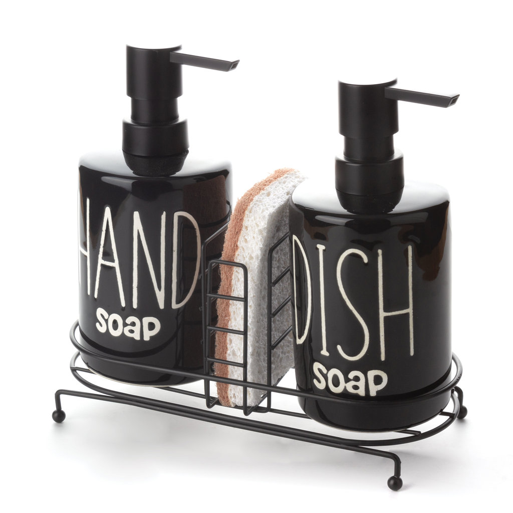 R/6   2Lİ METAL STANDLI SERAMİK SABUNLUK SETİ