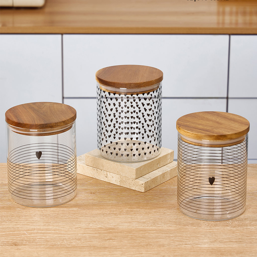 3LÜ HEART CAM KAVANOZ SETİ BYK 3*800 ML