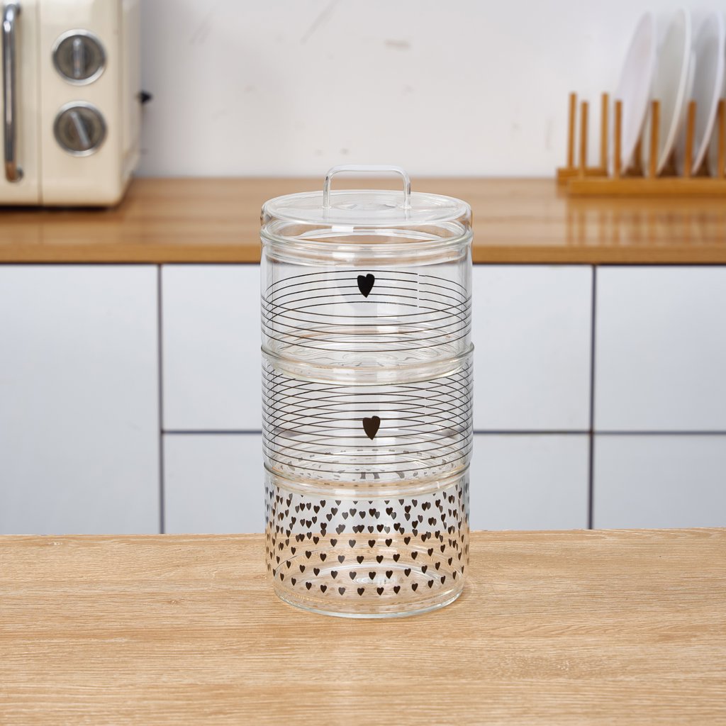 3LÜ HEART CAM KURABİYELİK DRAJELİK