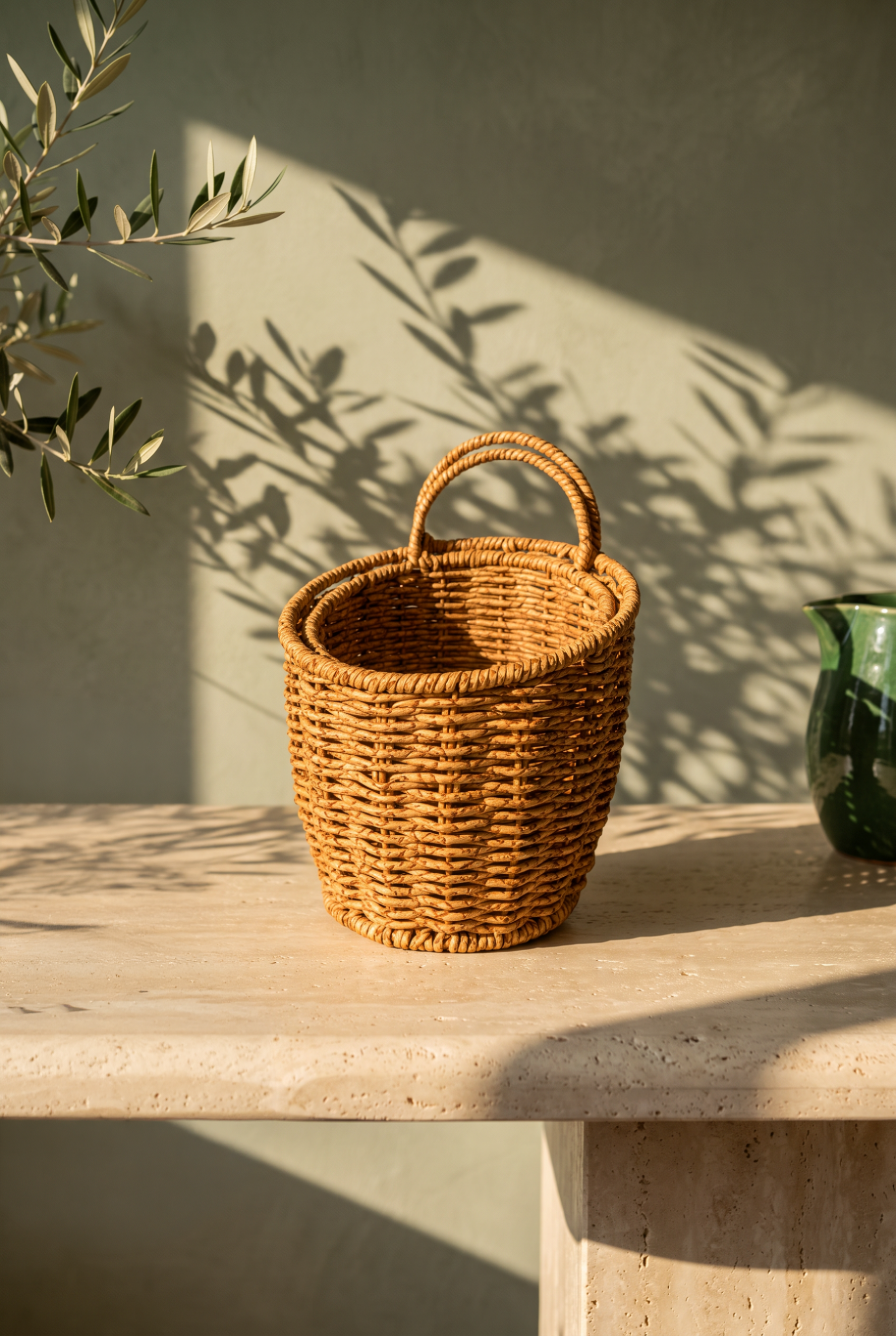 2Lİ RATTAN KULPLU SEPET	