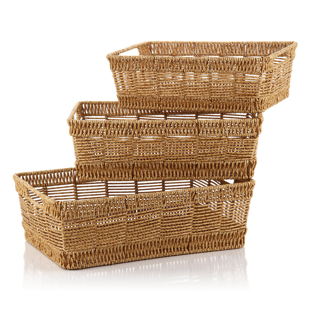 3LÜ RATTAN DİKDÖRTGEN SEPET