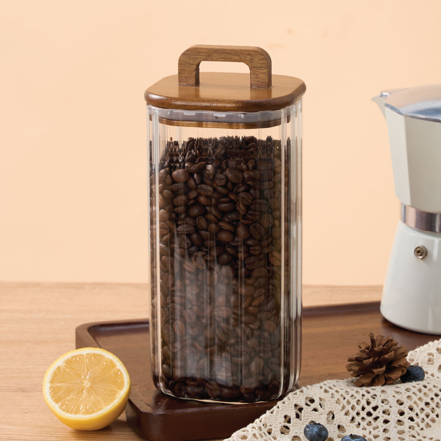 1500ML KARE LINE CAM KAVANOZ