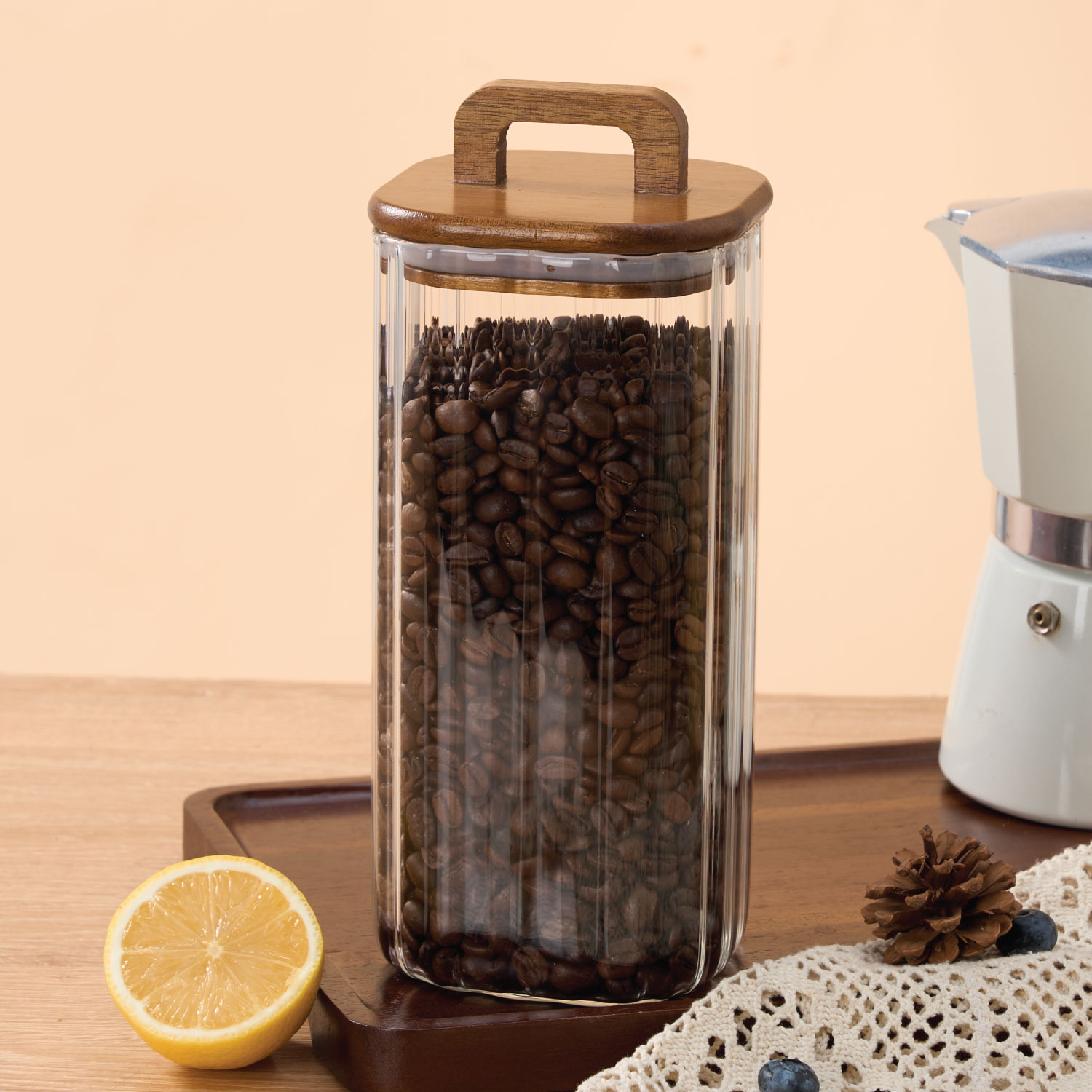 1850ML KARE LINE CAM KAVANOZ