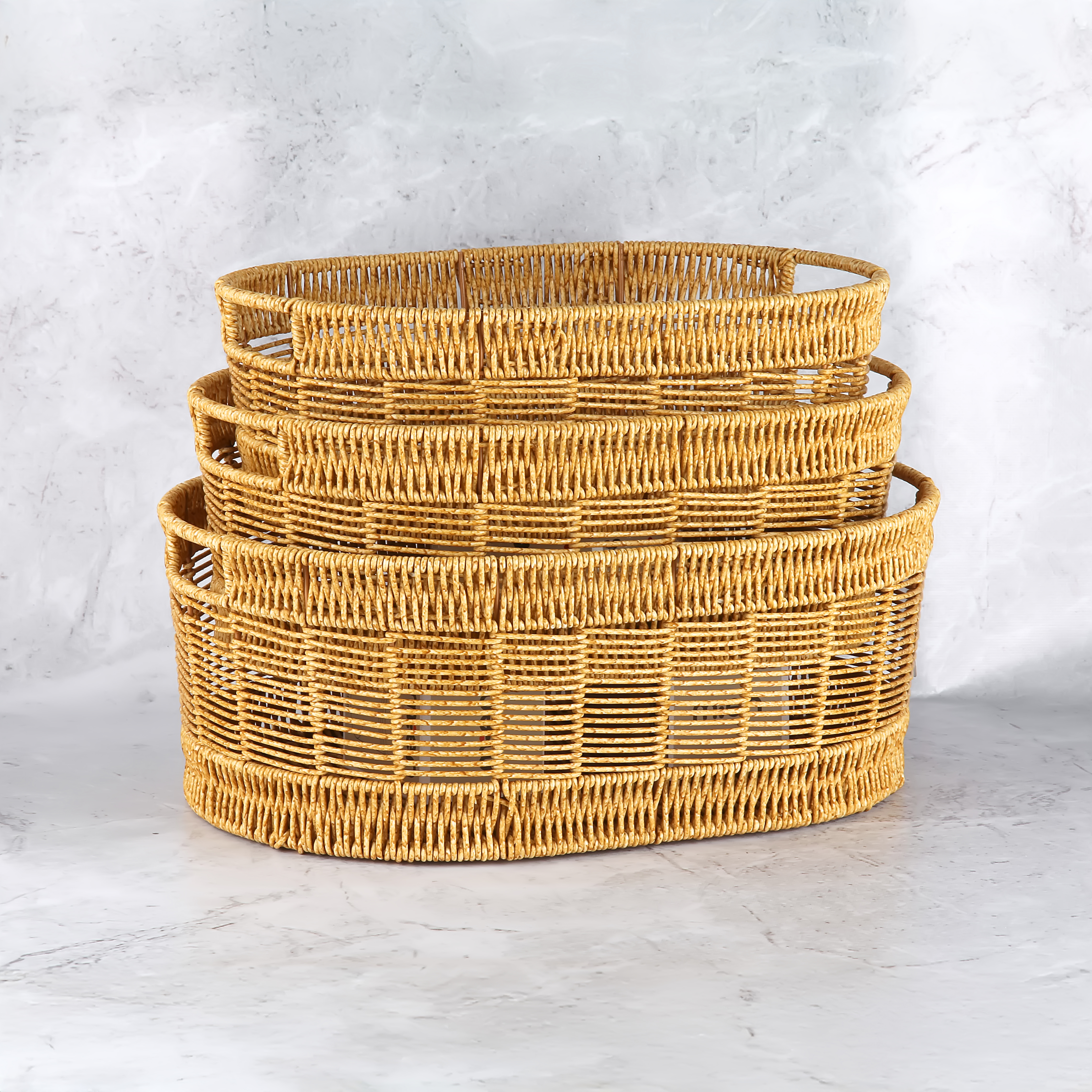 3LÜ OVAL RATTAN ORGANİZER