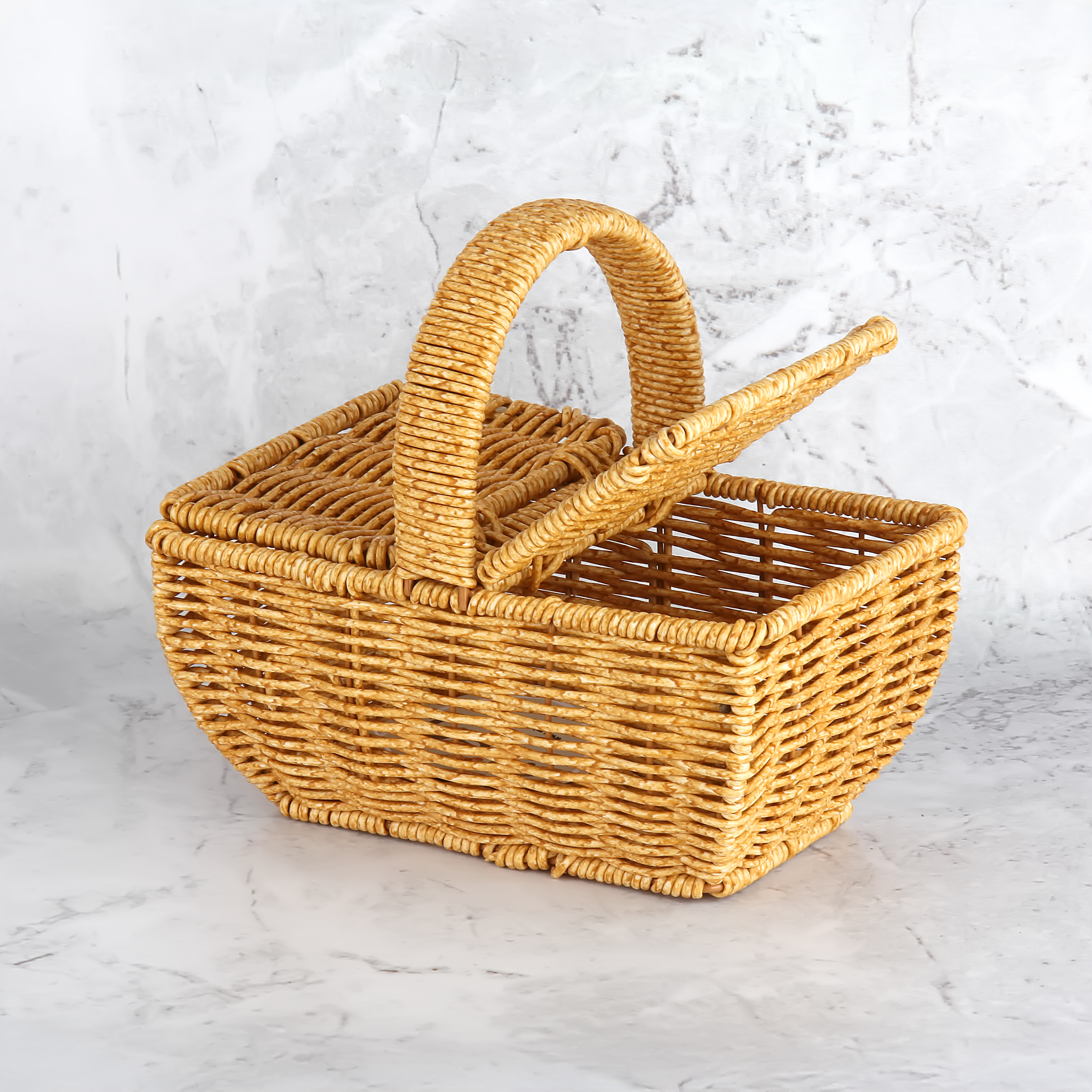 DİKDÖRTGEN KULPLU SEPET