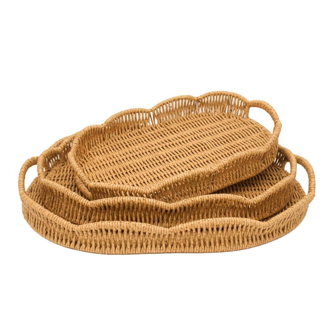 OVAL RATTAN TEPSİ SETİ