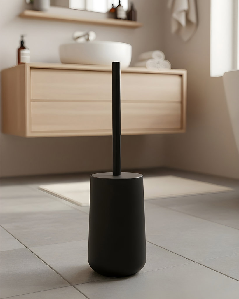 SİYAH YUVARLAK AKRİLİK WC FIRÇASI