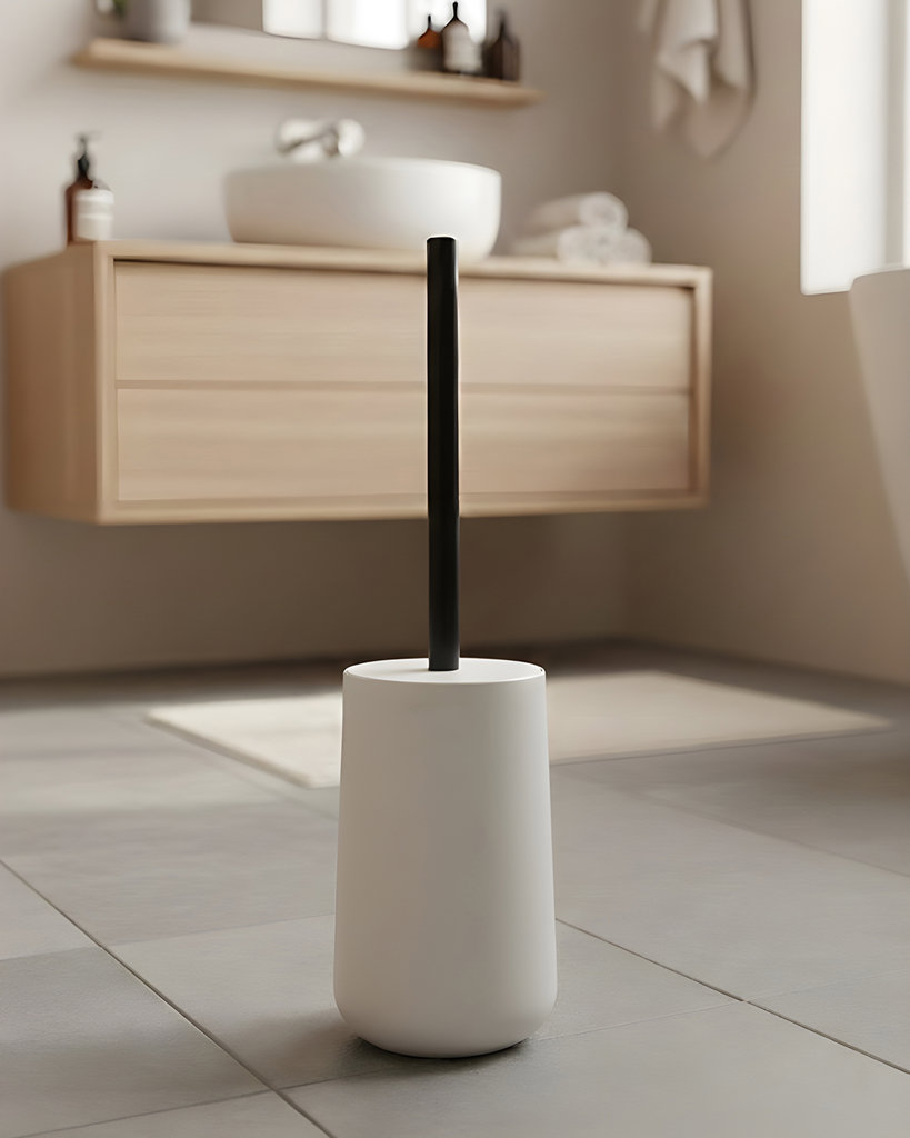 KREM YUVARLAK AKRİLİK WC FIRÇASI