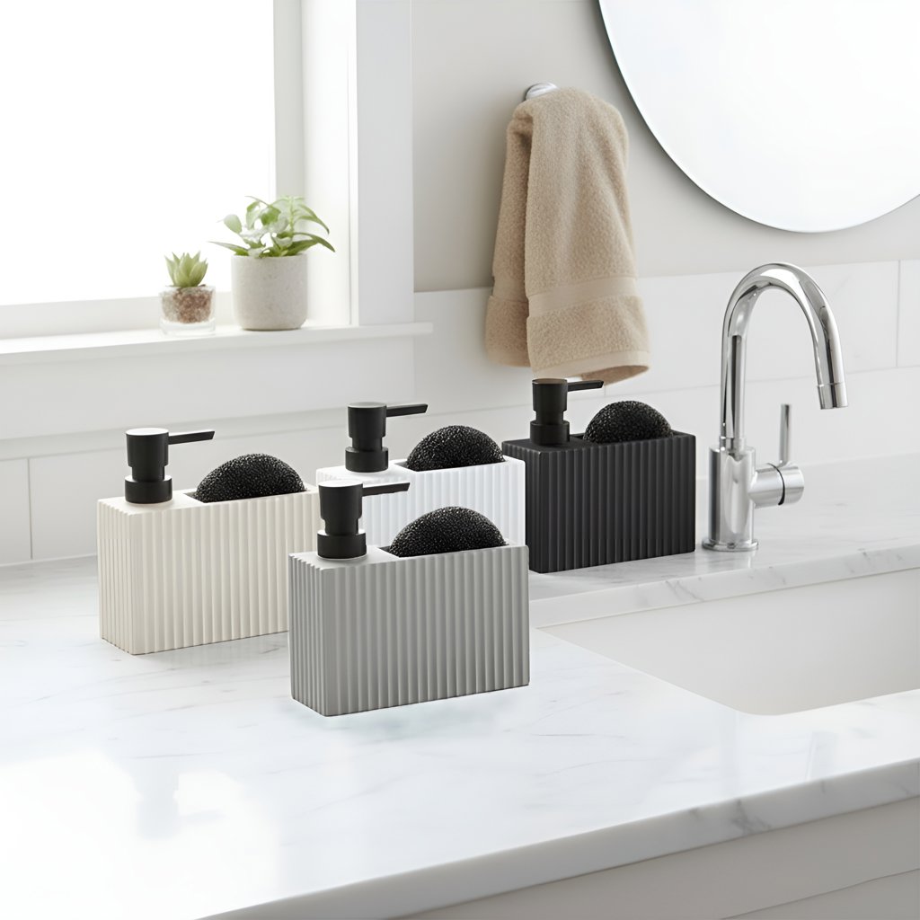 AKRİLİK ÇİZGİLİ SABUNLUK SÜNGERLİ