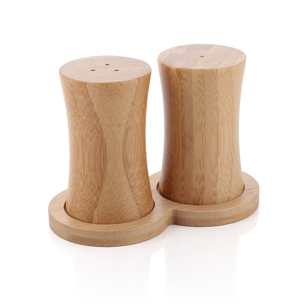 BAMBU İKİLİ TUZLUK 12*6.5*8.5CM