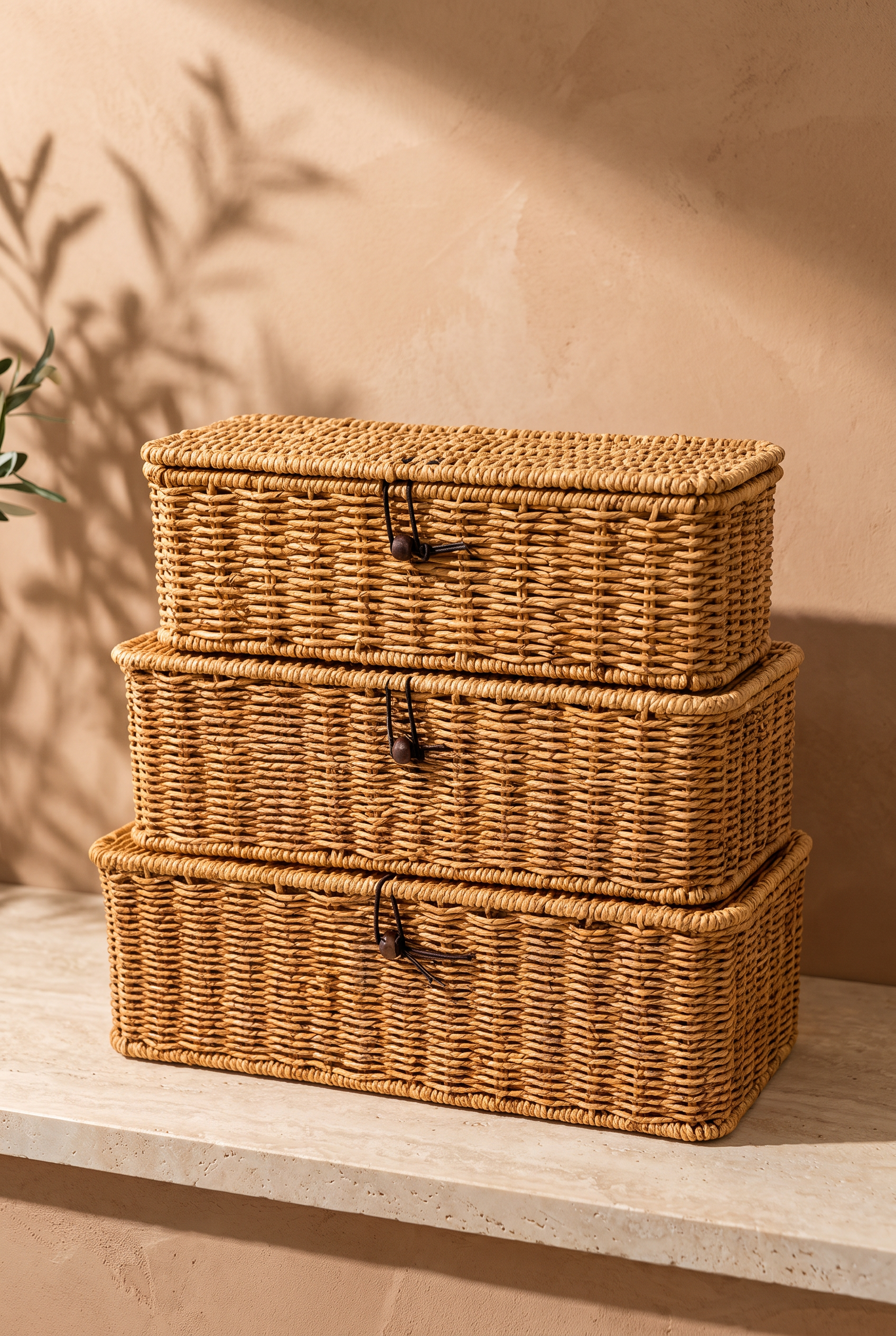 3 LÜ RATTAN ORGANİZER SEPET