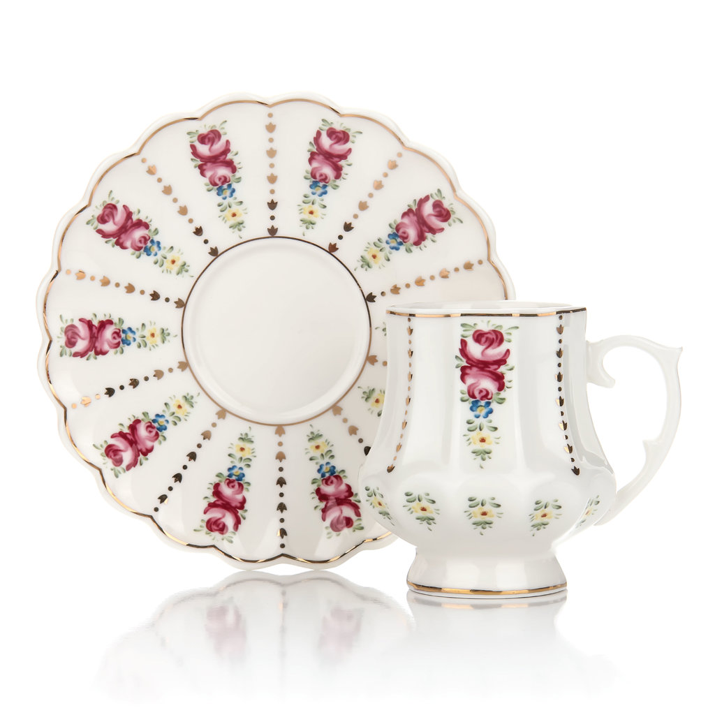 6LI PORSELEN KAHVE FİNCANI 90CC