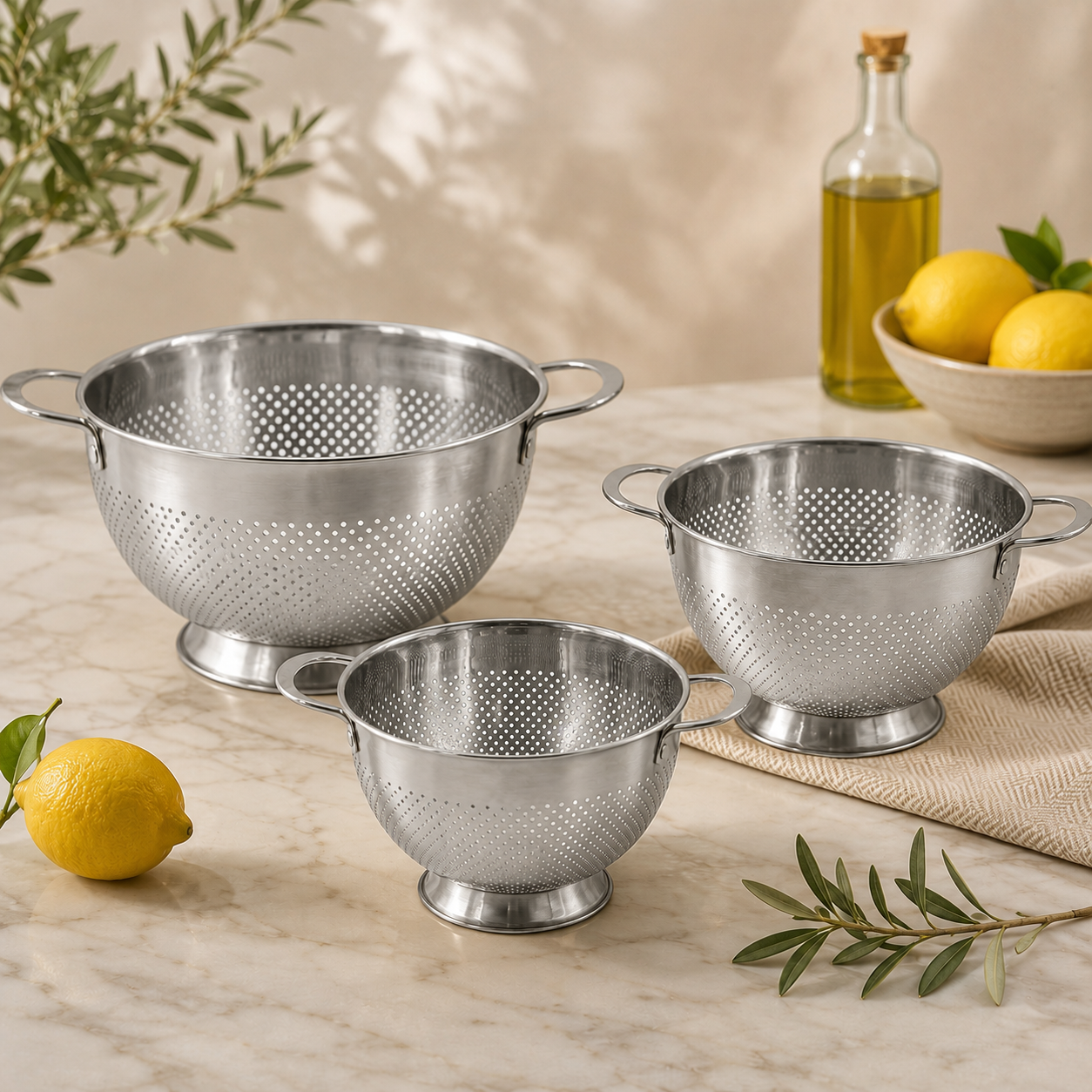5 LT GASTRO GÜMÜŞ PASLANMAZ ÇELİK SÜZGEÇ