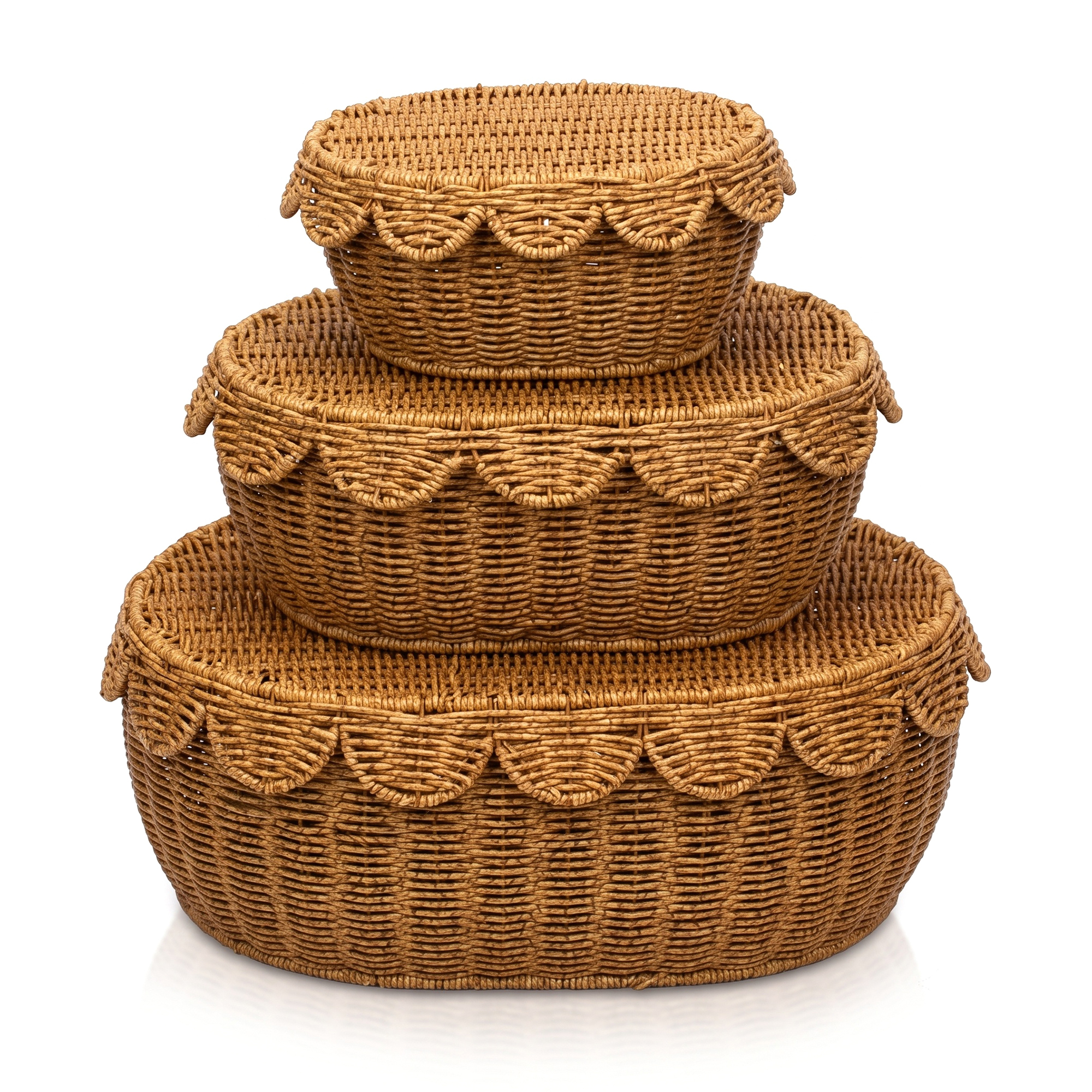 3LÜ KAPAKLI RATTAN KUTU