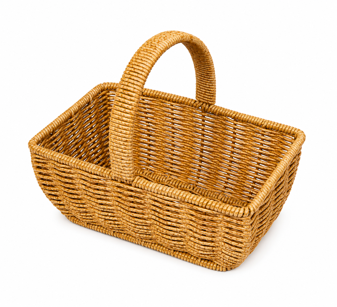 RATTAN KULPLU DİKDÖRTGEN SEPET