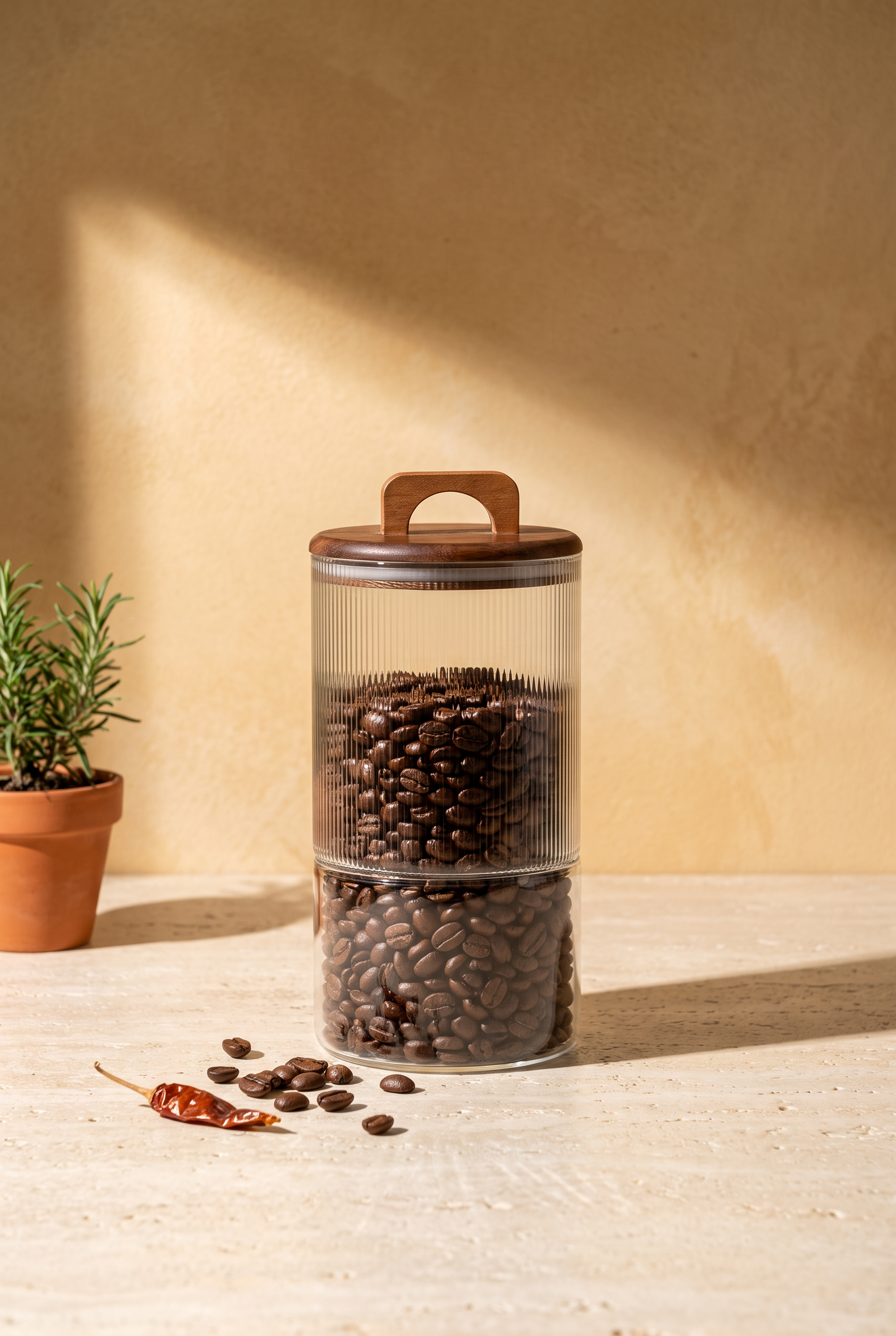 AKASYA KAPAKLI BOROSİLİKAT KAVANOZ 2100 ML