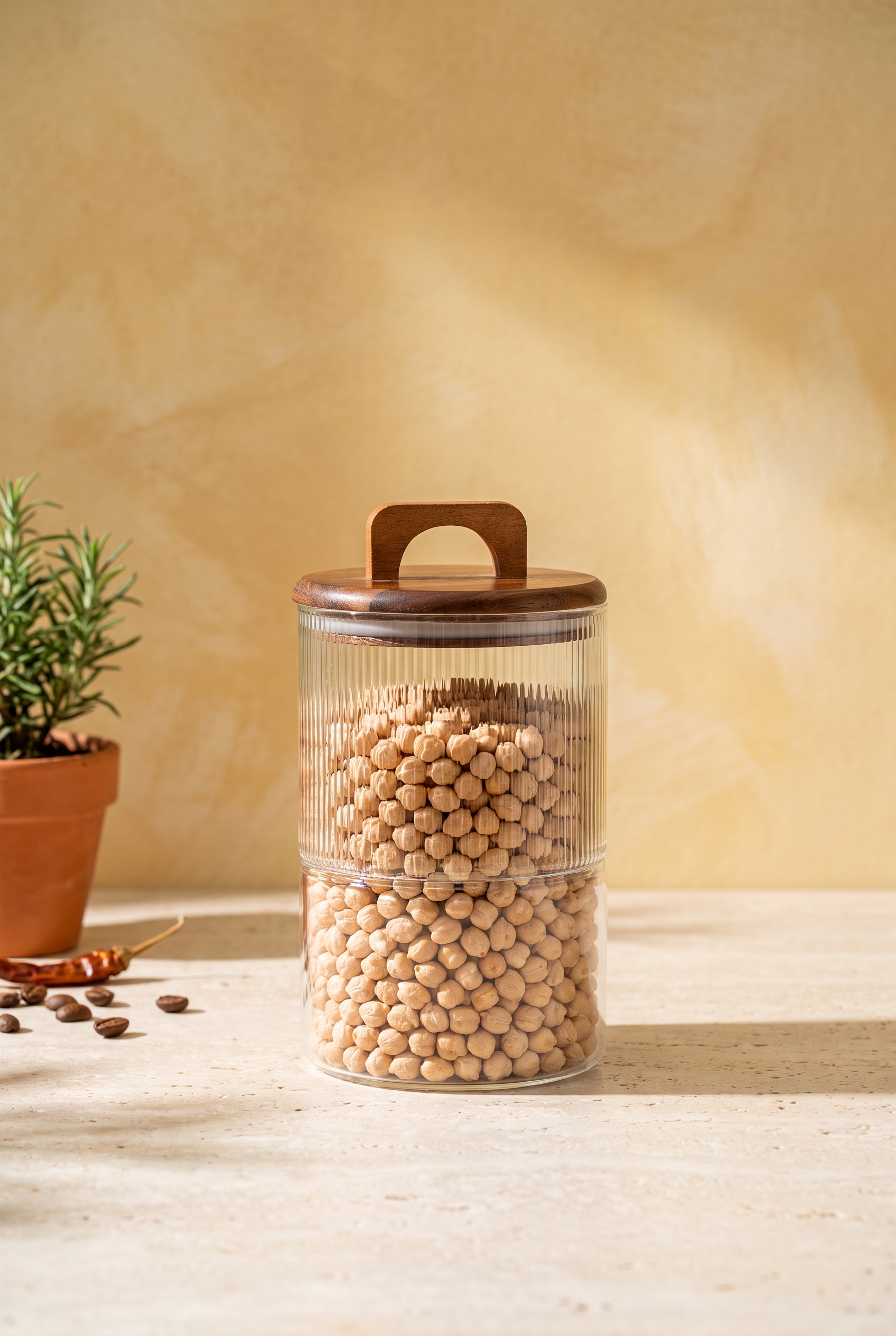 AKASYA KAPAKLI BOROSİLİKAT KAVANOZ 1600 ML