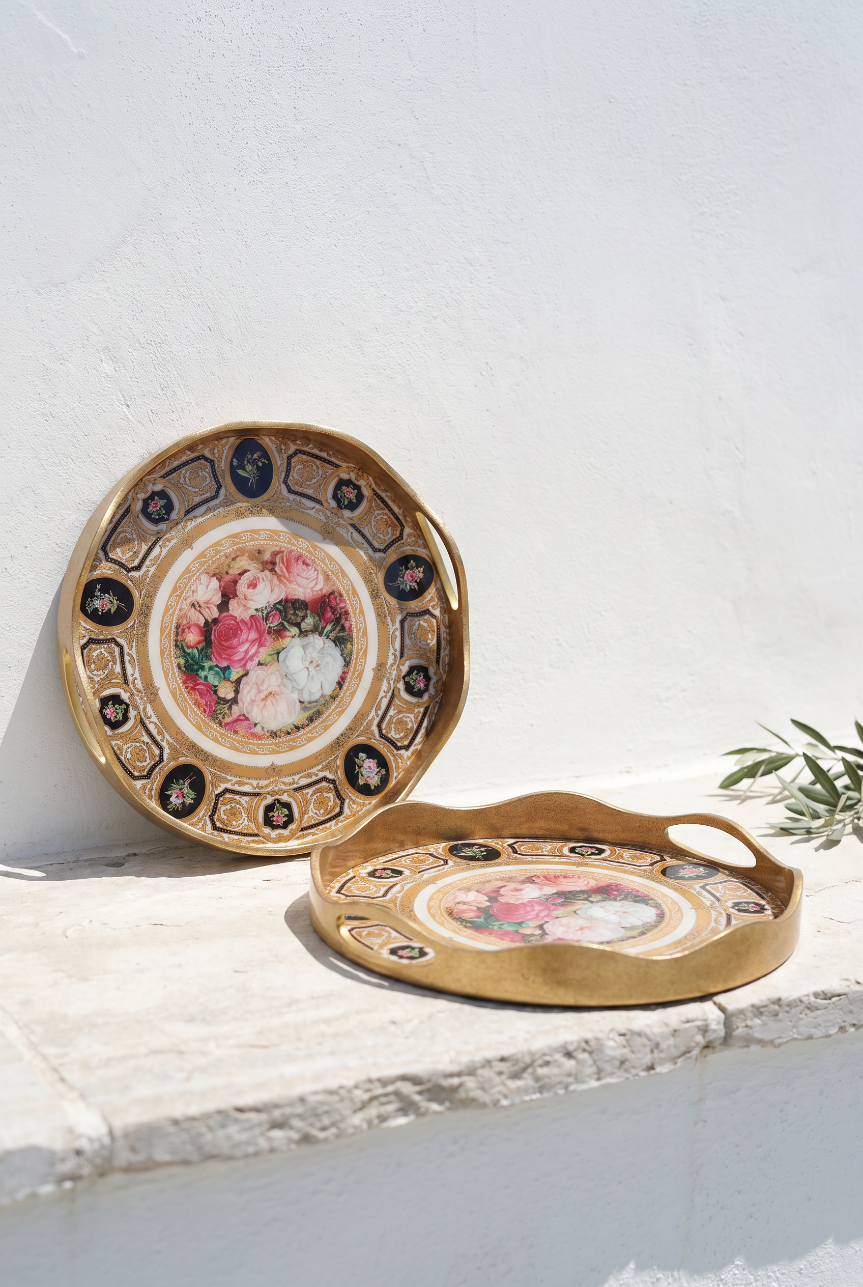 Couronne Rose Oval 2Lİ TEPSİ 39.5*39.5*4.4CM