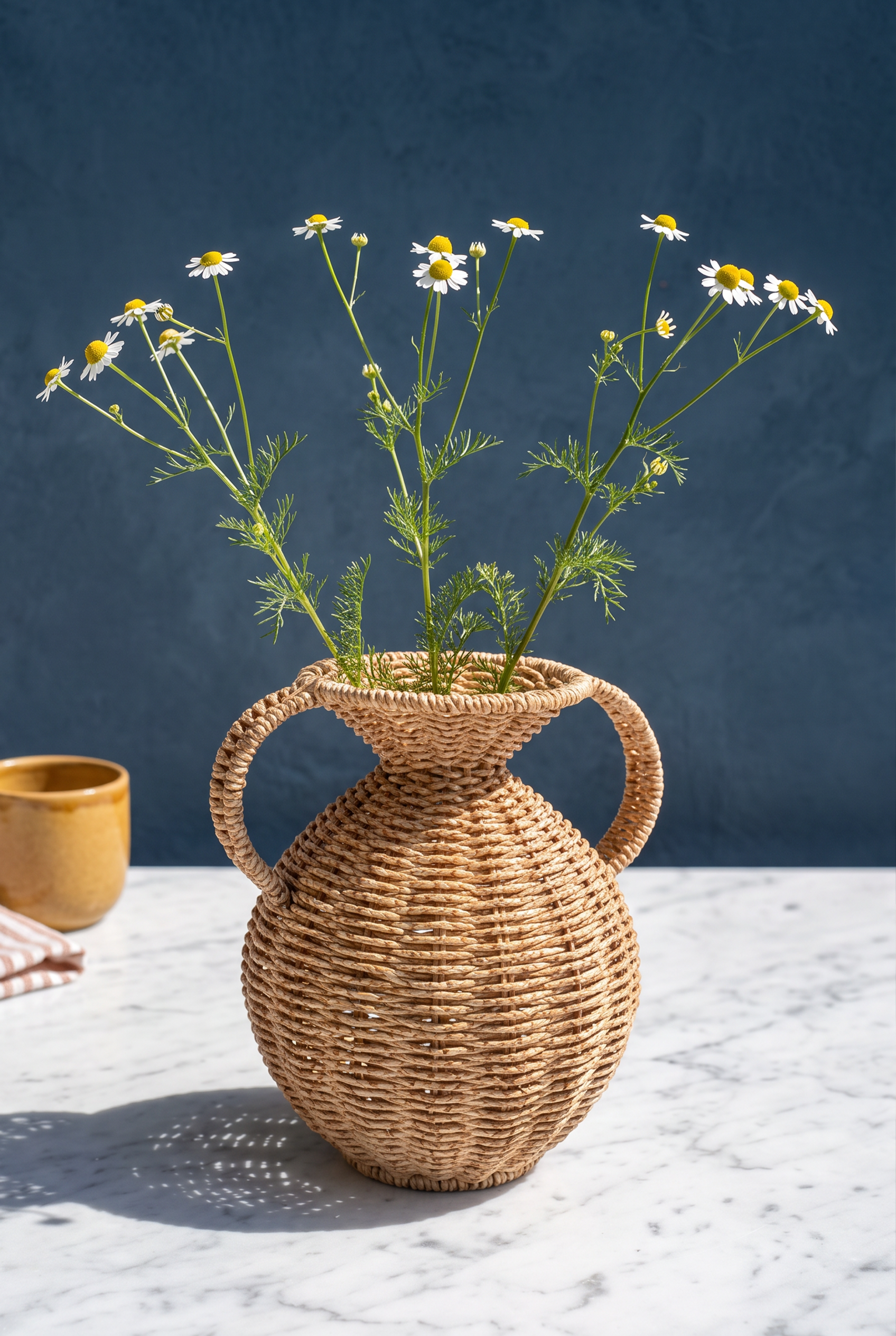 İKİ KULPLU RATTAN VAZO 19*20.5*8 CM