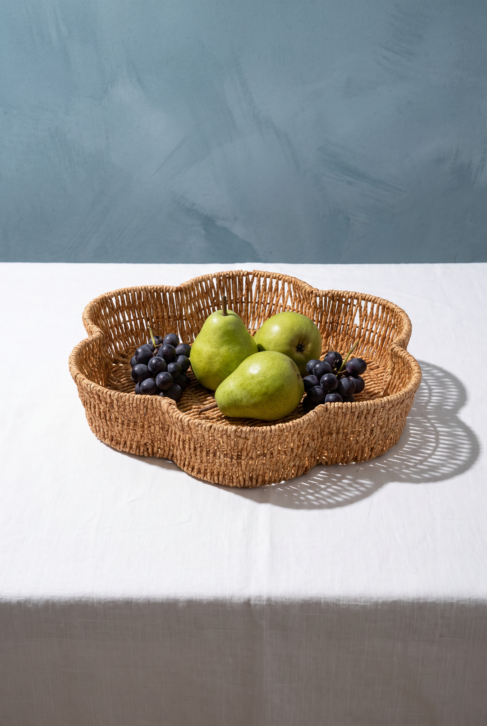 ÇİÇEK FORMLU RATTAN TEPSİ 34.3*6.5 CM