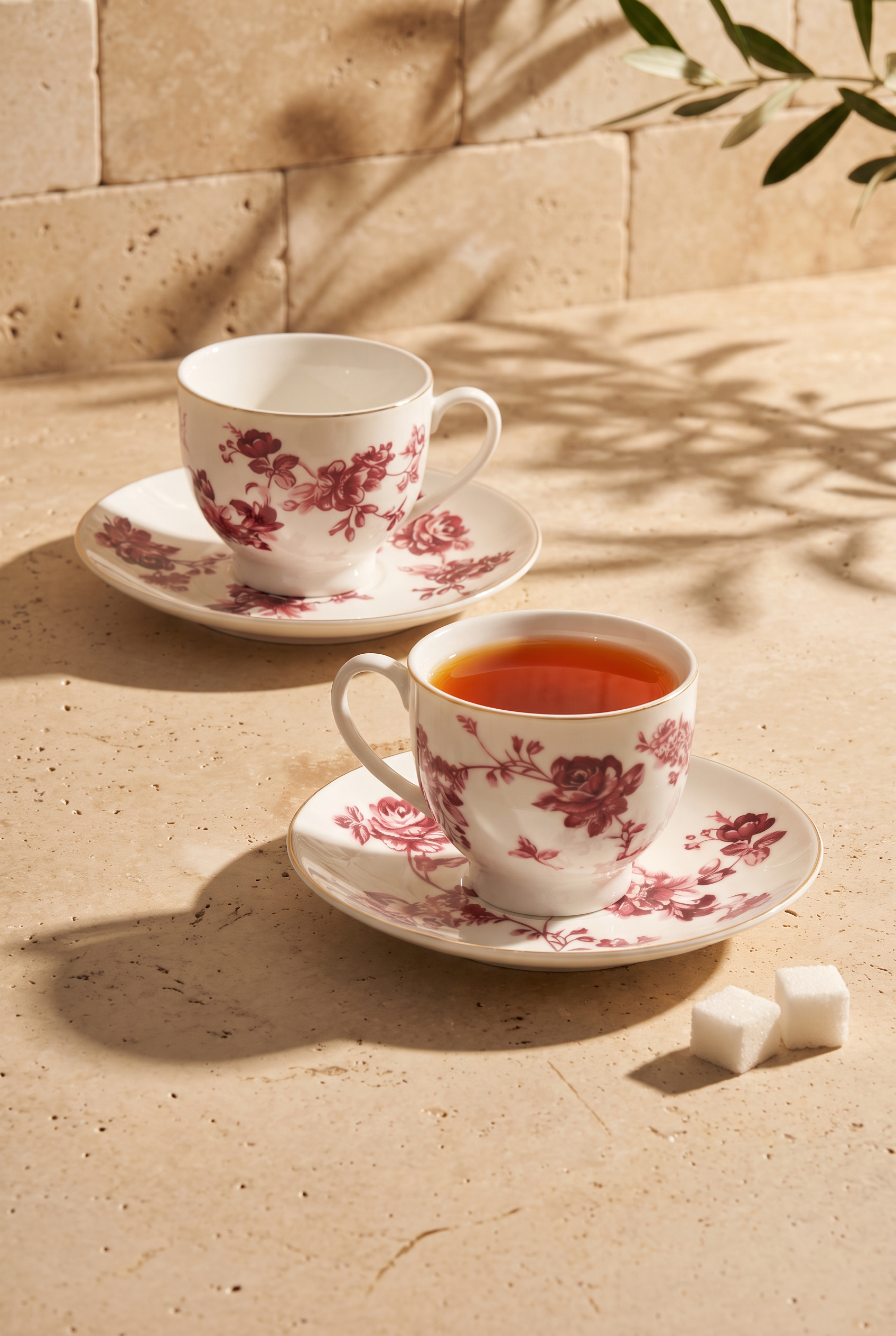 VINTAGE 2 KİŞİLİK ÇAY FİNCAN TAKIMI