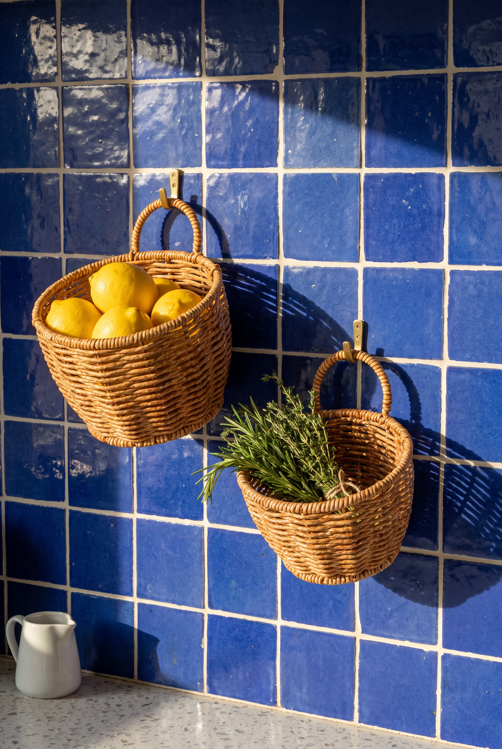 RATTAN KULPLU 2Lİ SEPET 
