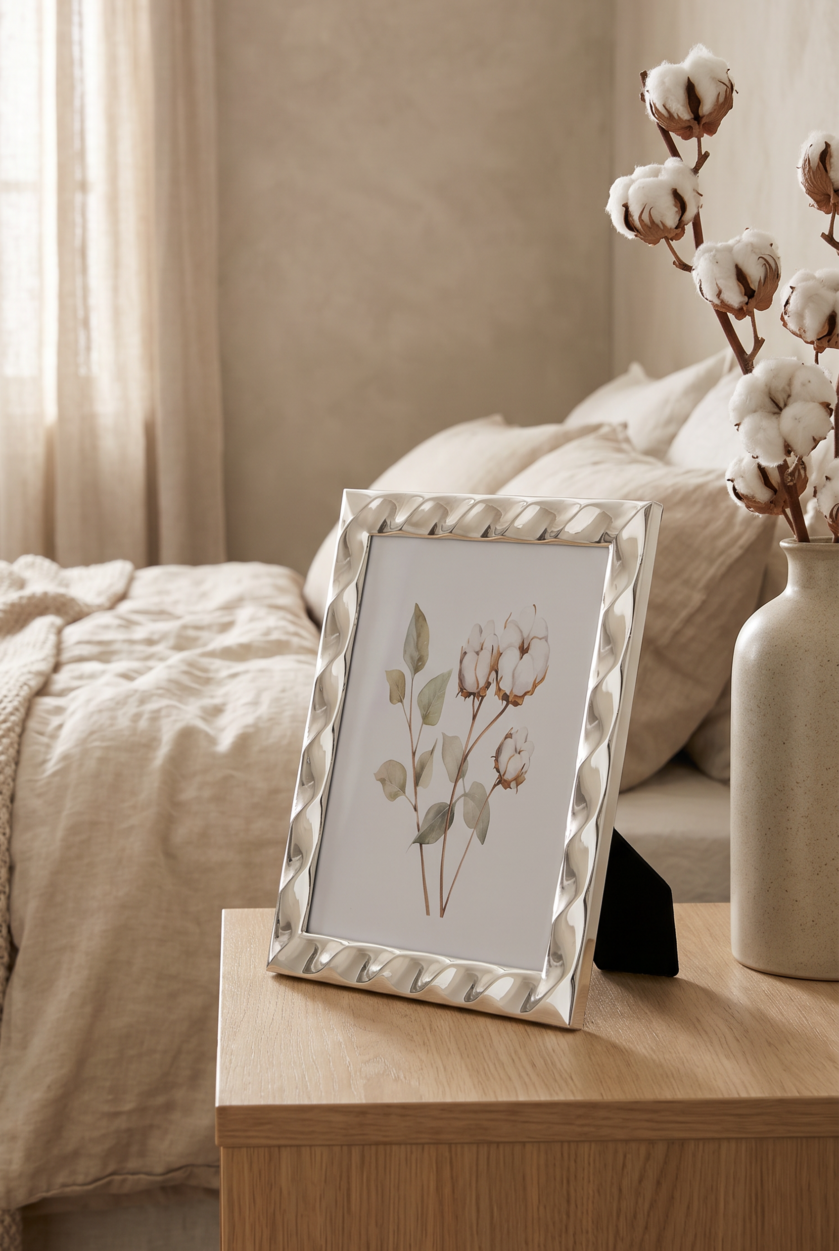 SPİRALE GÜMÜŞ FOTOĞRAF ÇERÇEVESİ 20X25 CM