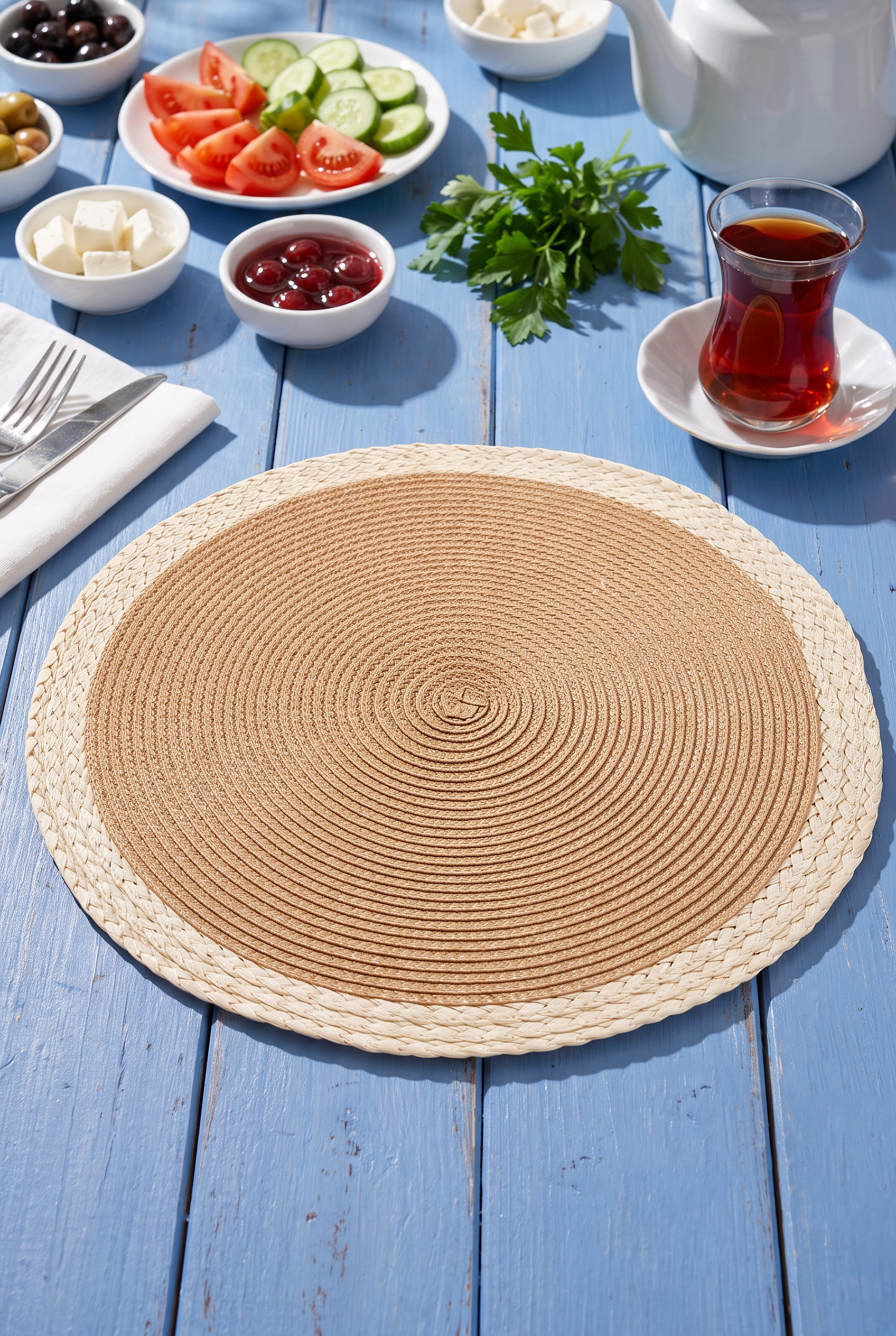 KREM KENARLI AMERİKAN SERVİS 38CM